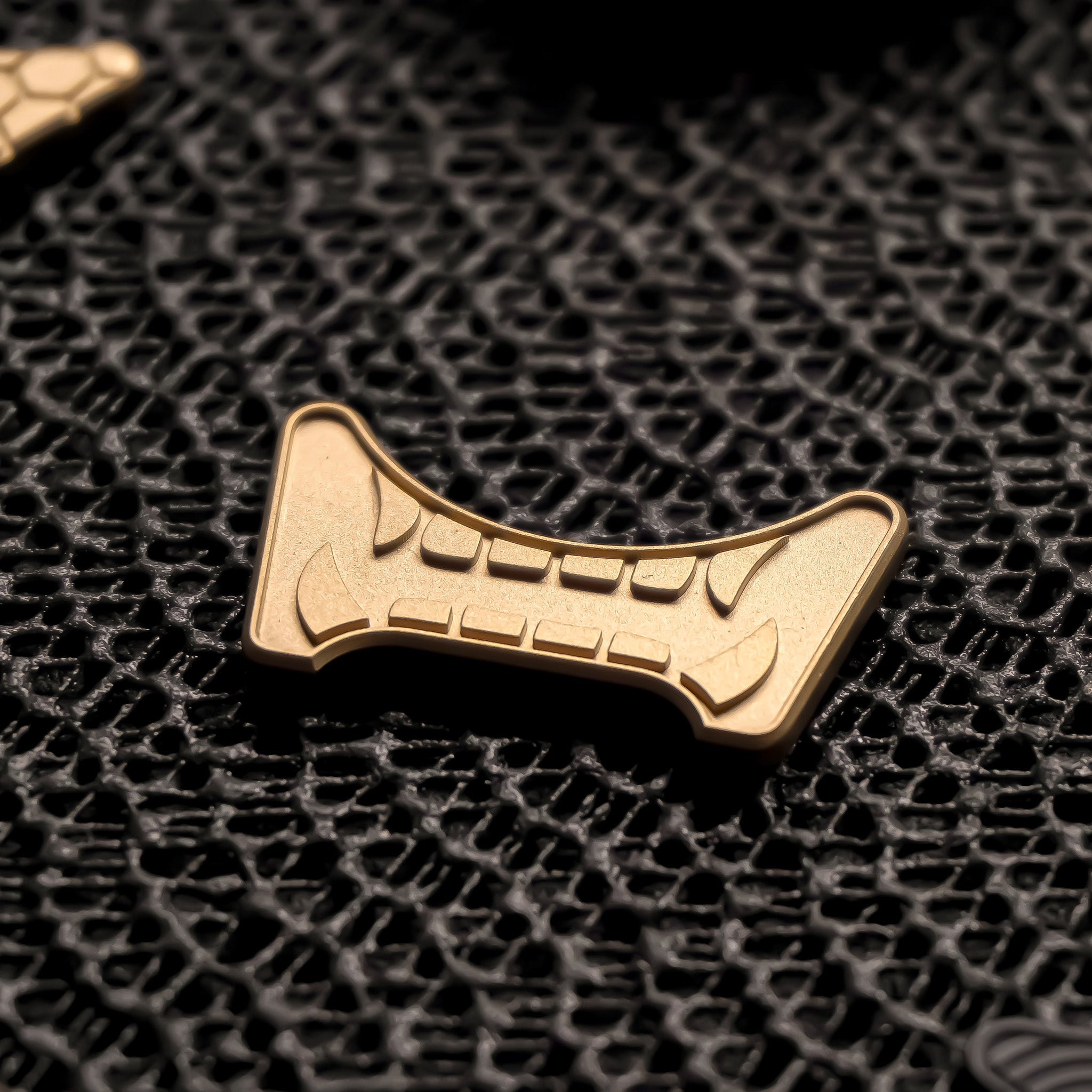 Brass Mengu Mempo Inlay for Swampy Custom Keychains