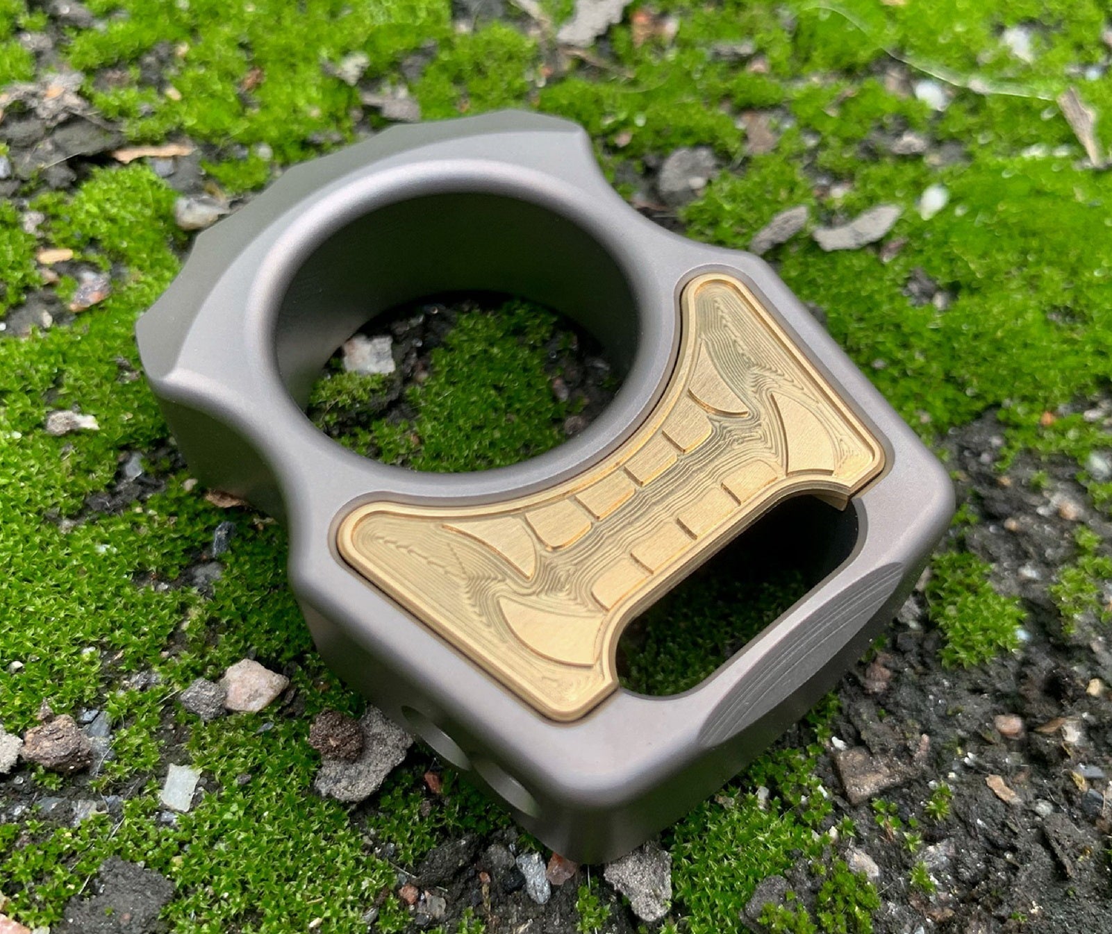 Brass Mengu Mempo Inlay for Swampy Custom Keychains