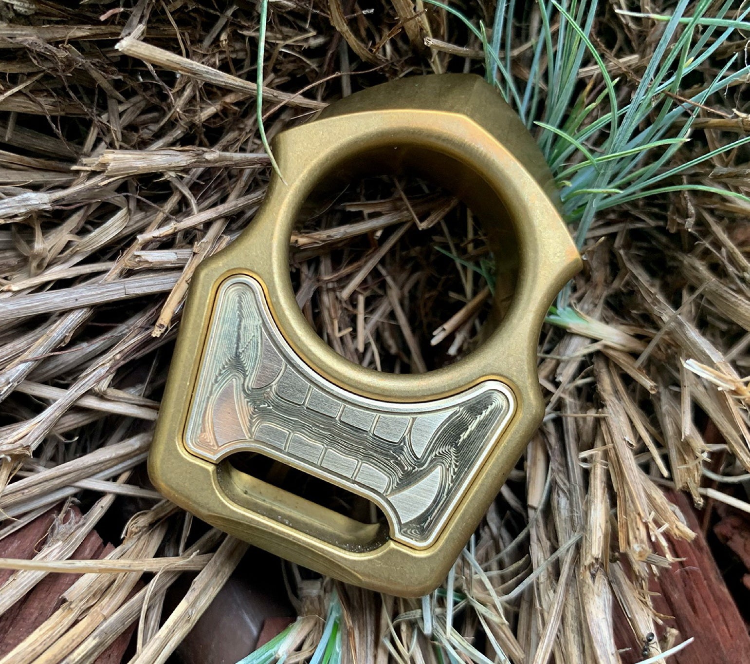 Brass Mengu Mempo Inlay for Swampy Custom Keychains
