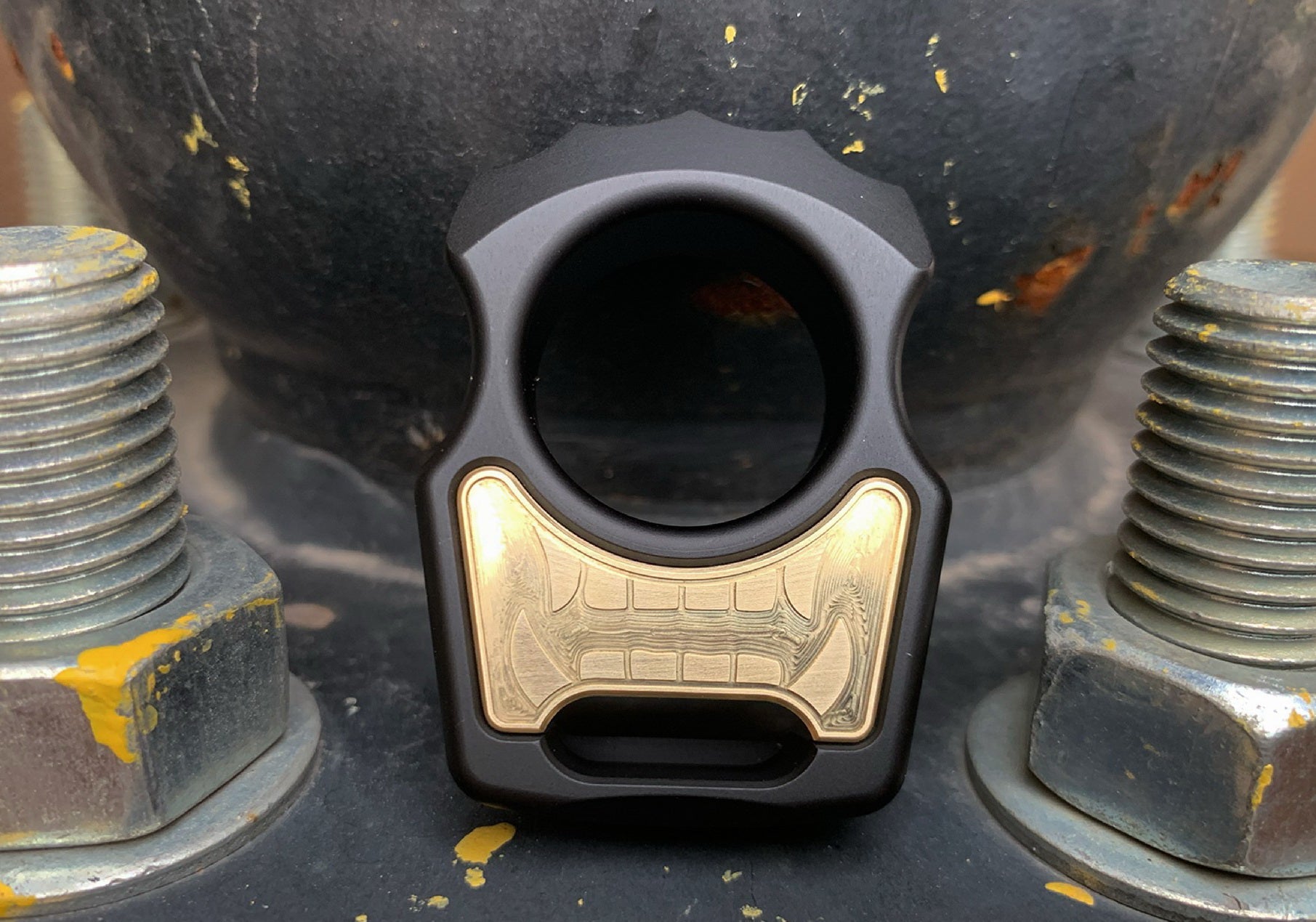 Brass Mengu Mempo Inlay for Swampy Custom Keychains