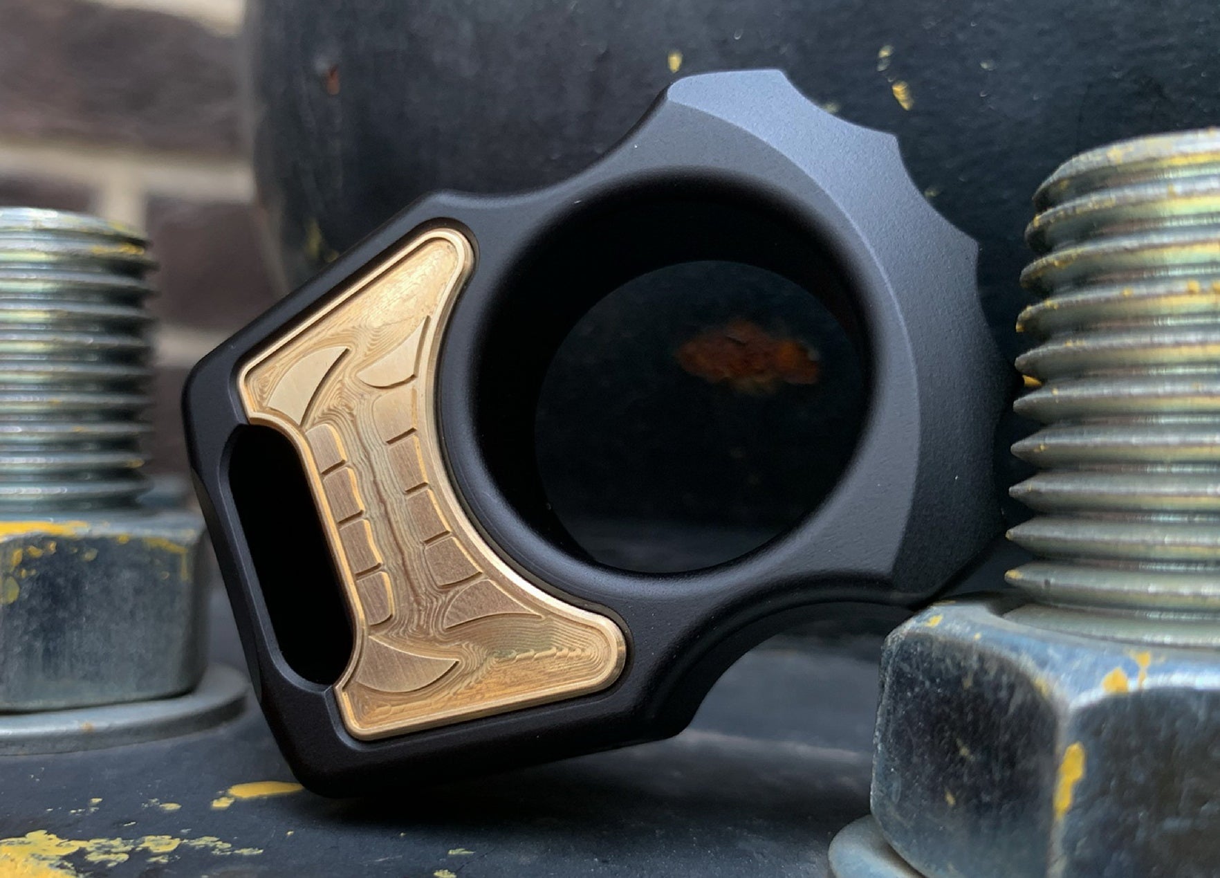 Brass Mengu Mempo Inlay for Swampy Custom Keychains