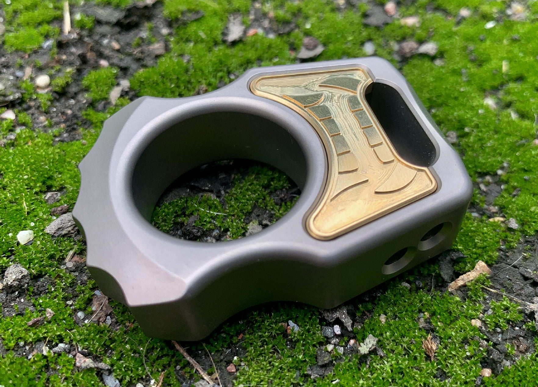 Brass Mengu Mempo Inlay for Swampy Custom Keychains