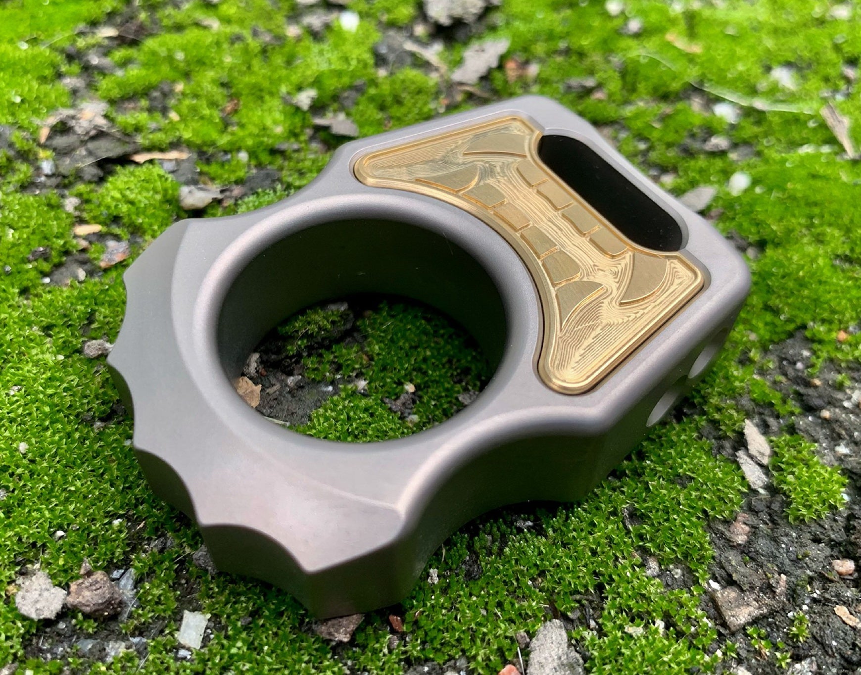 Brass Mengu Mempo Inlay for Swampy Custom Keychains