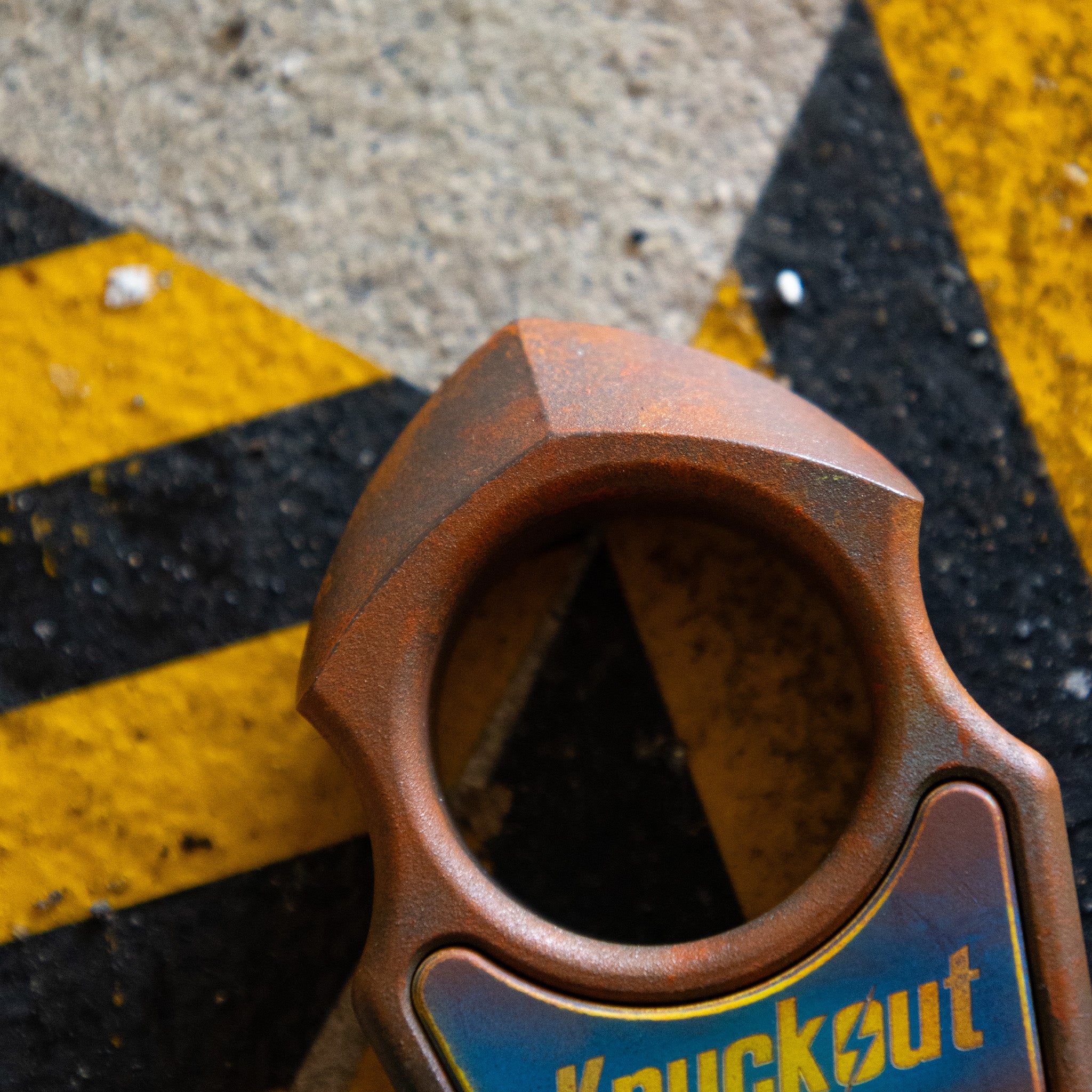Swampy Shark Knuckout Rusty Cerakote Bottle Opener Keychain