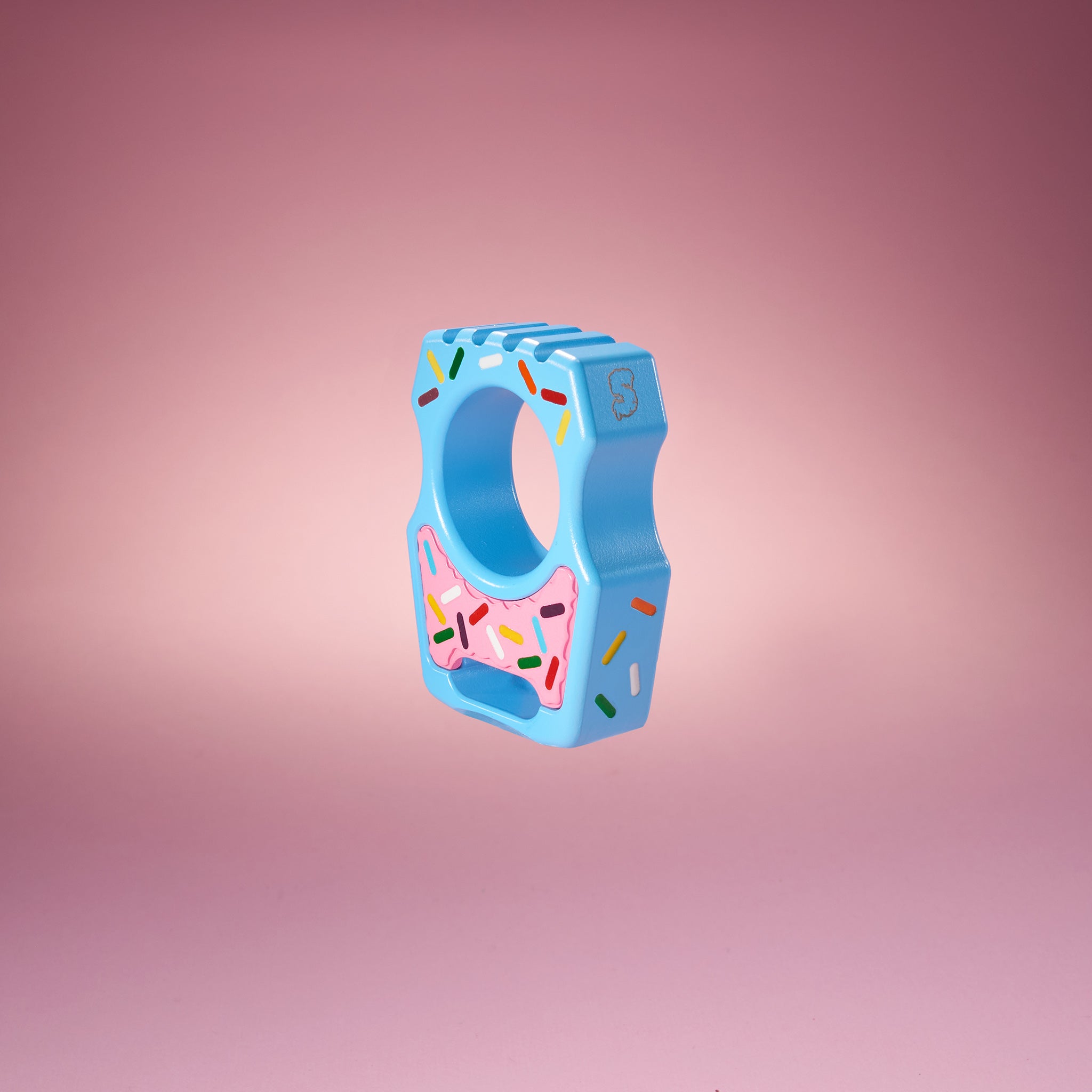 Swampy Whale Dessert Warrior Titanium Bottle Opener Keychain Cerakote Blue