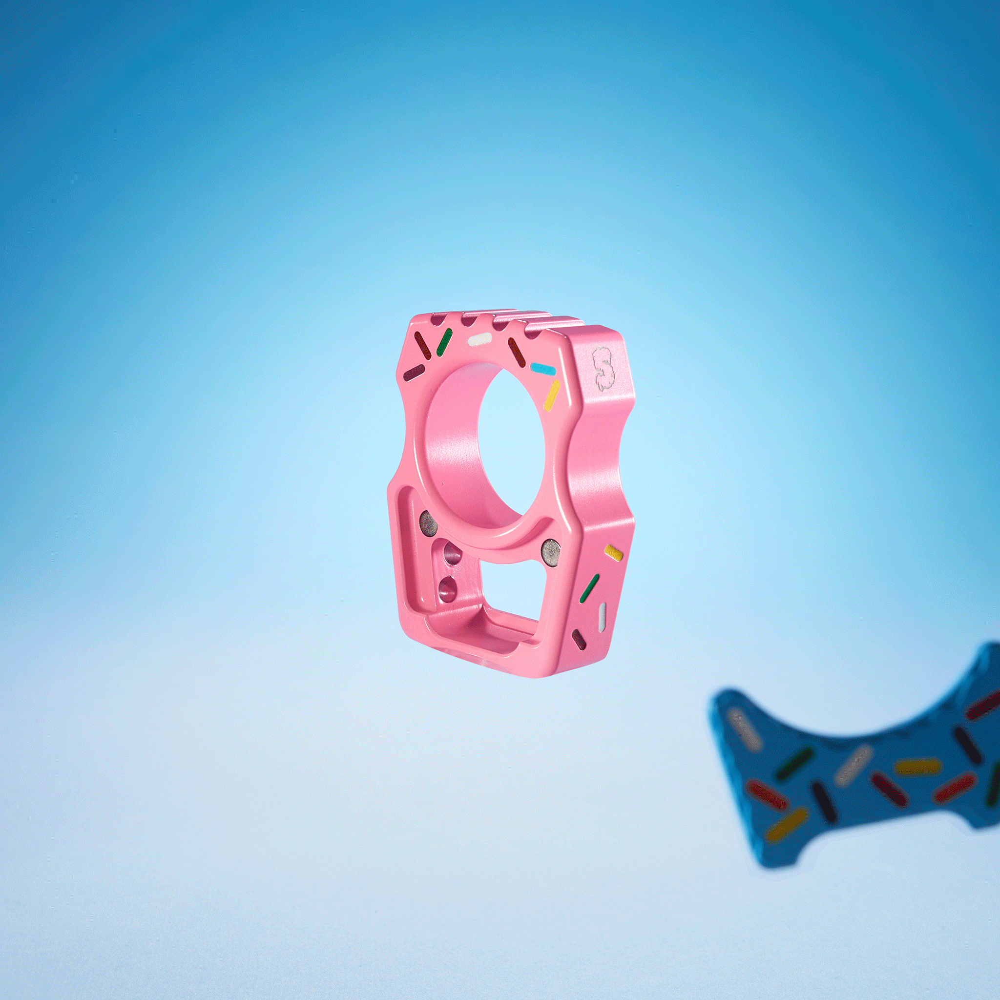 Swampy Whale Dessert Warrior Titanium Bottle Opener Keychain Cerakote Pink