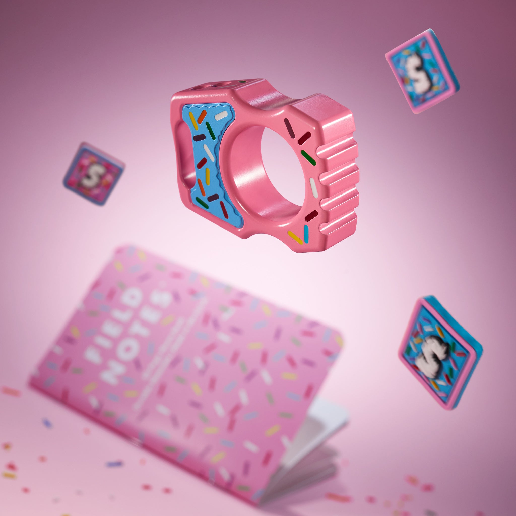 Swampy Whale Dessert Warrior Titanium Bottle Opener Keychain Cerakote Pink