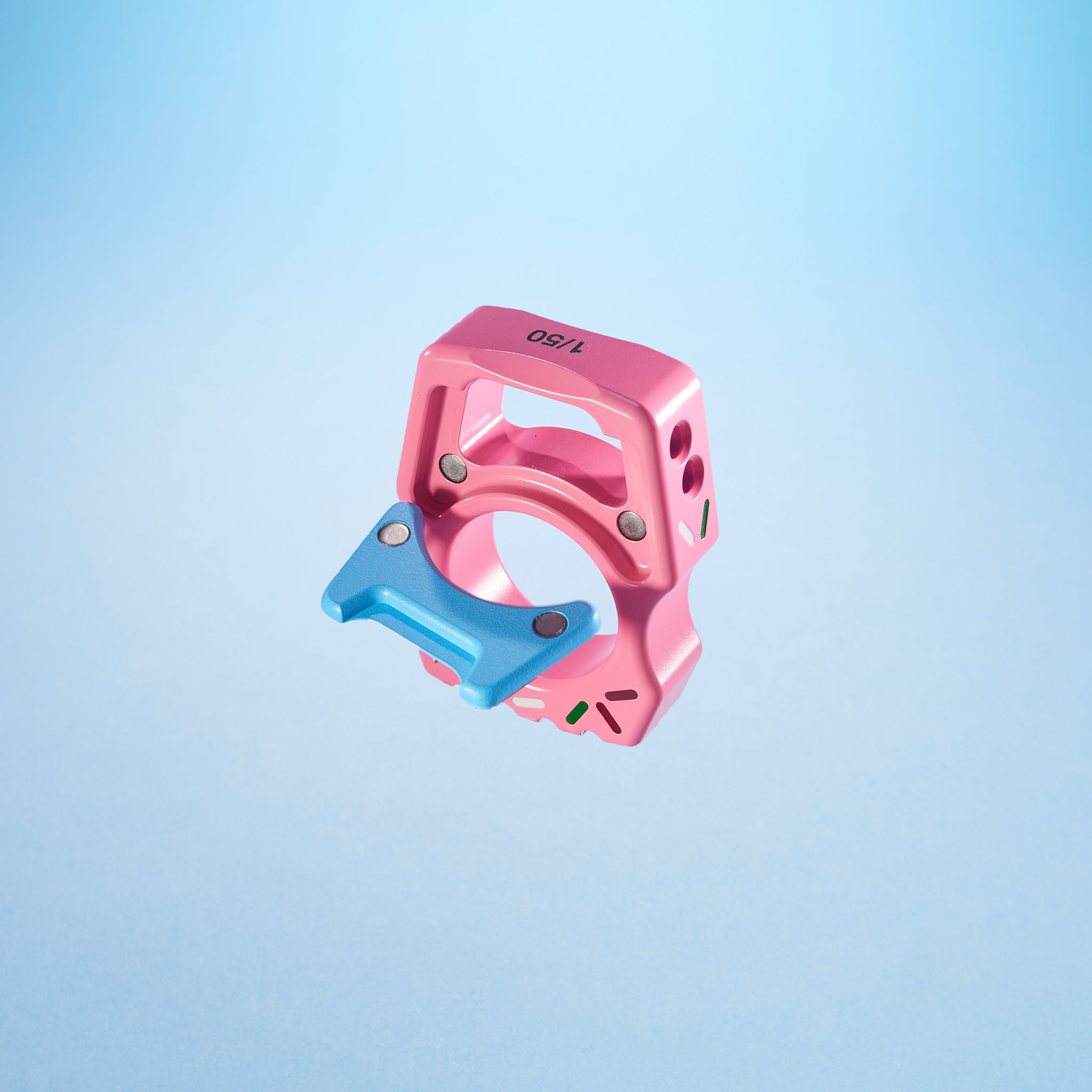 Swampy Whale Dessert Warrior Titanium Bottle Opener Keychain Cerakote Pink