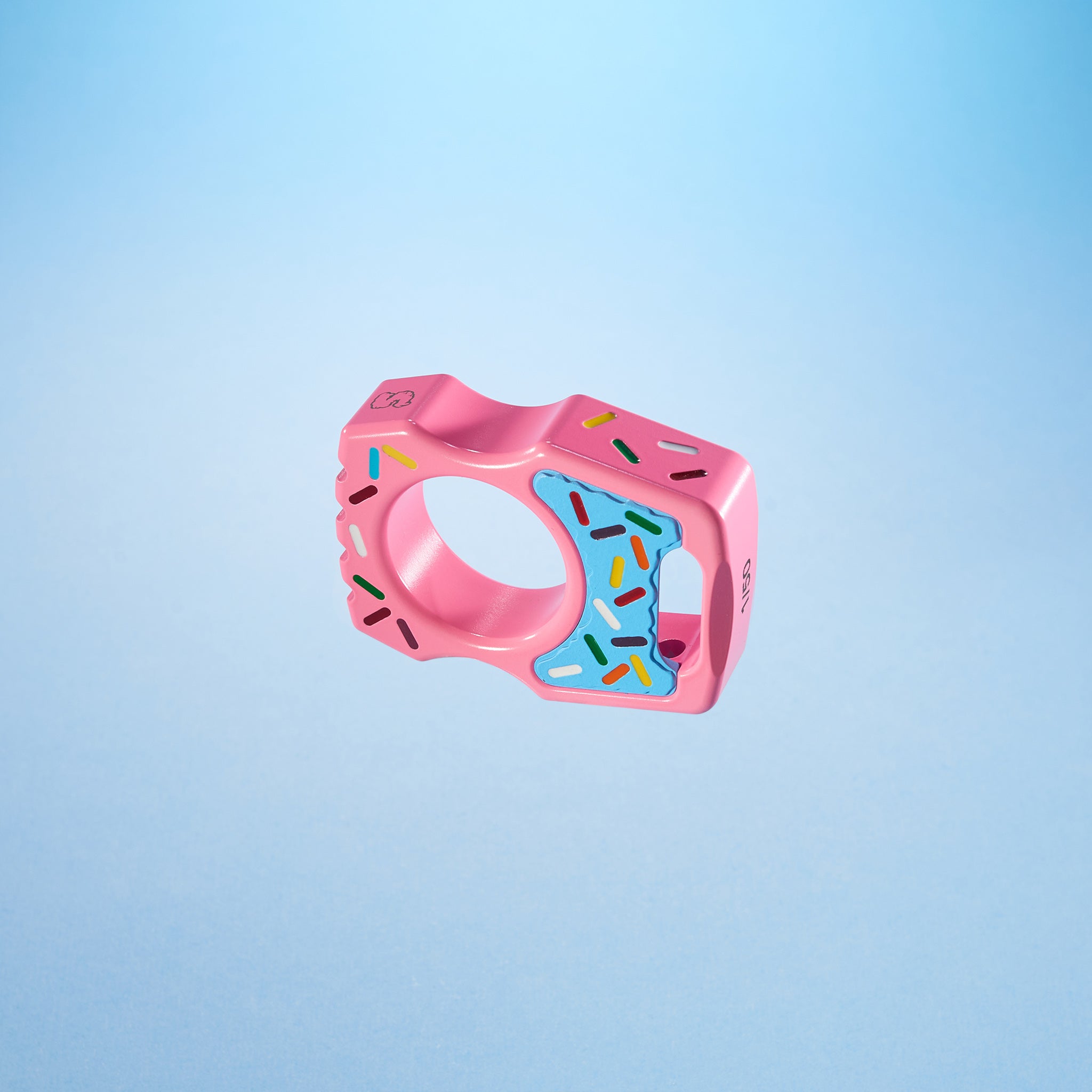 Swampy Whale Dessert Warrior Titanium Bottle Opener Keychain Cerakote Pink