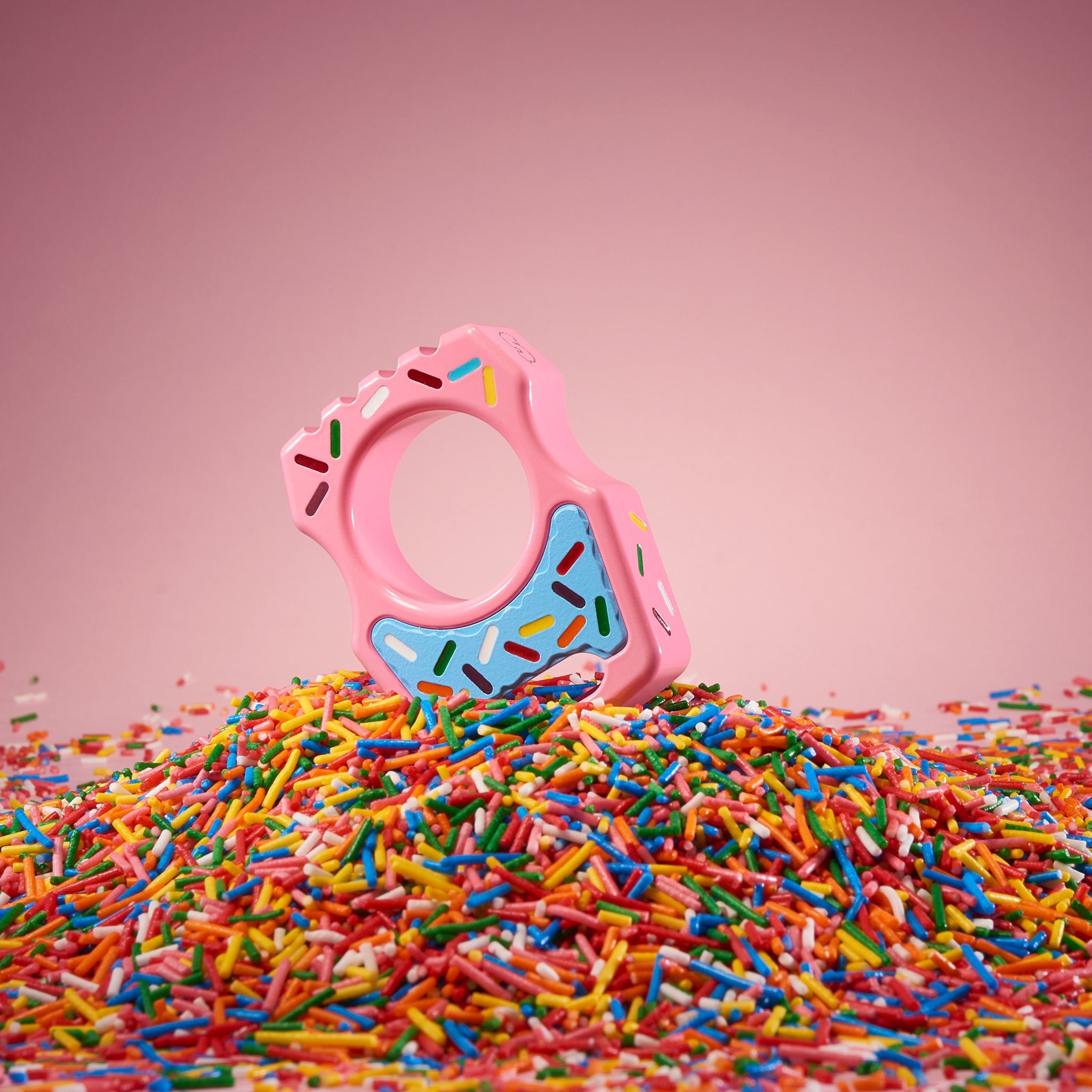 Swampy Whale Dessert Warrior Titanium Bottle Opener Keychain Cerakote Pink