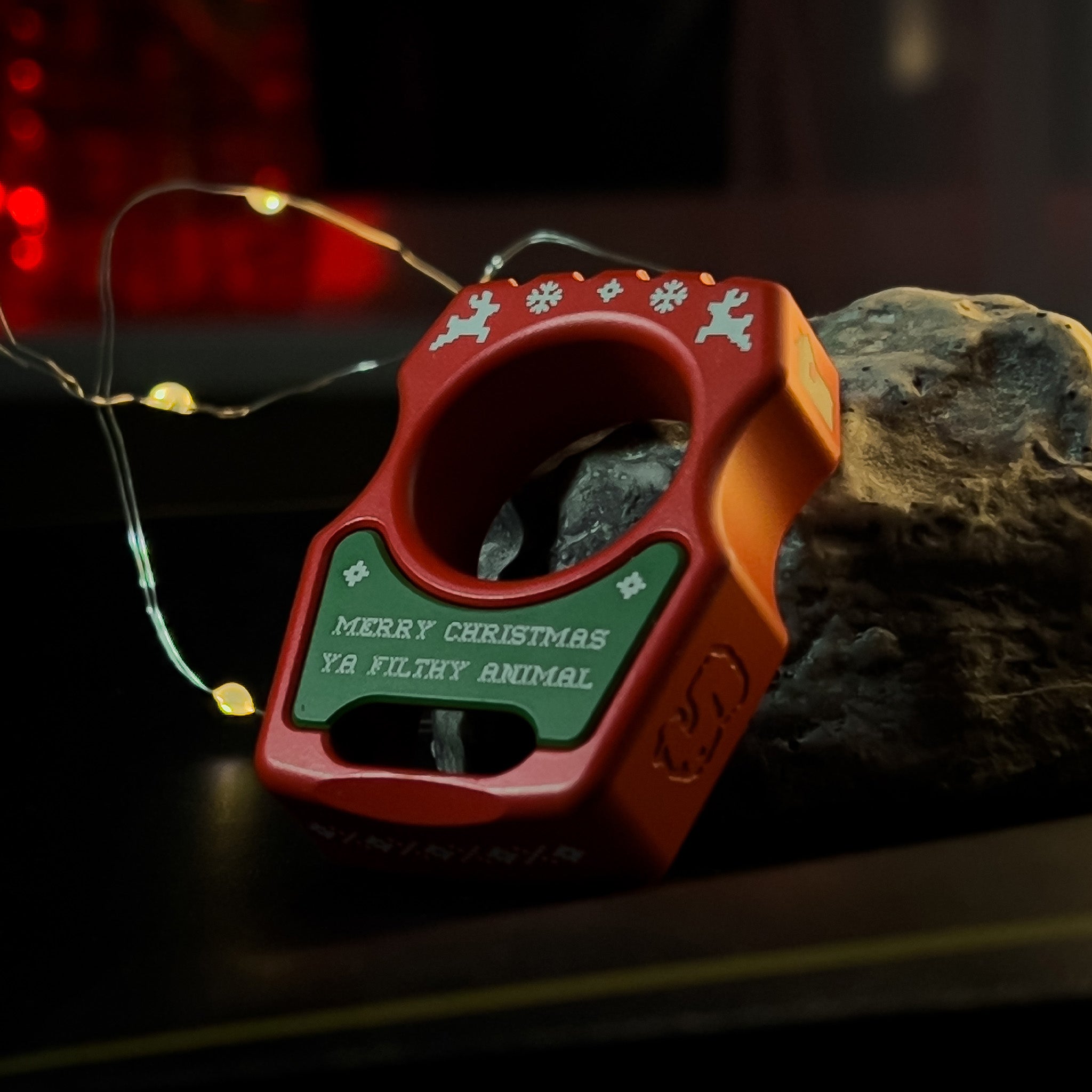 Swampy Whale Home Alone Christmas Bottle Opener Keychain Cerakote