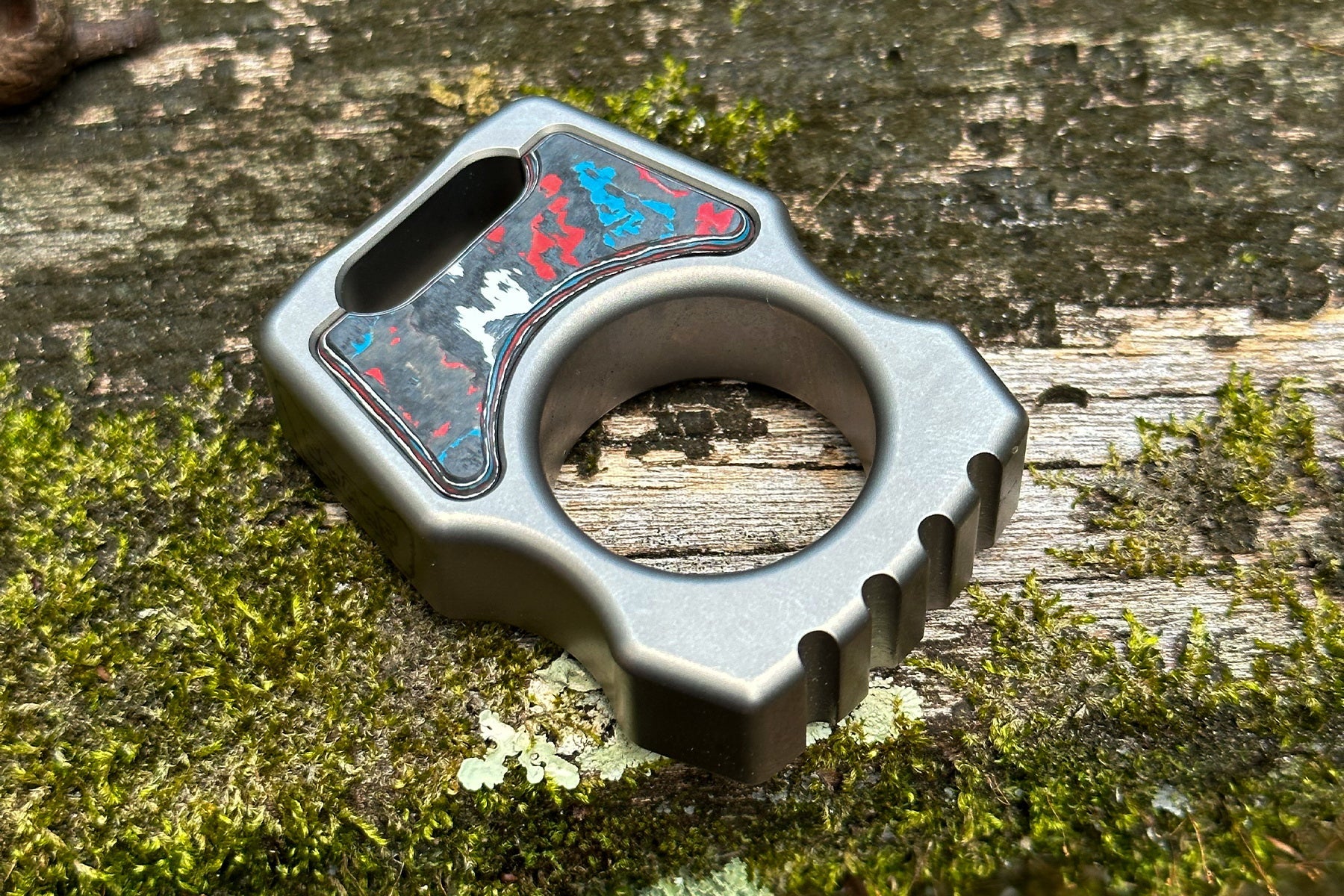 Semi-Custom Titanium EDC Keychain Swampy Whale