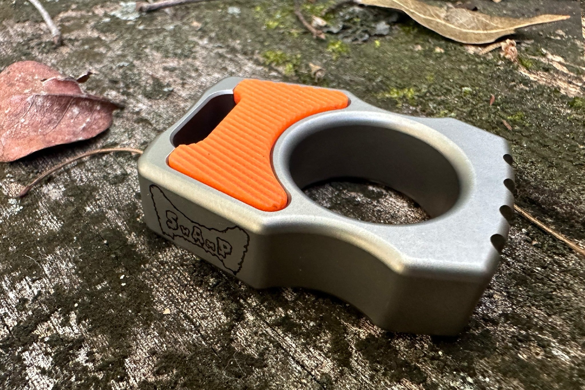 Semi-Custom Titanium EDC Keychain Swampy Whale