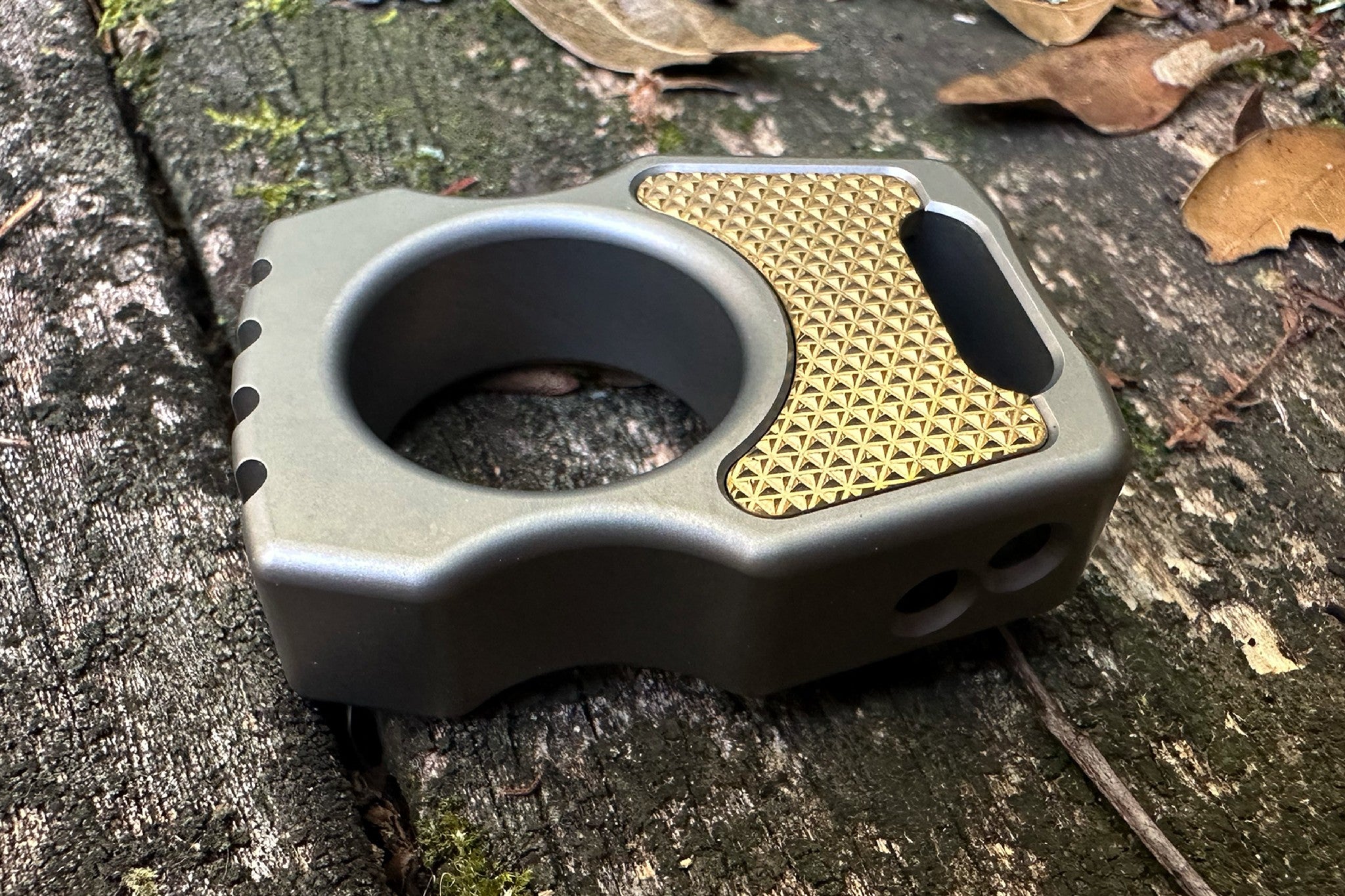 Semi-Custom Titanium EDC Keychain Swampy Whale