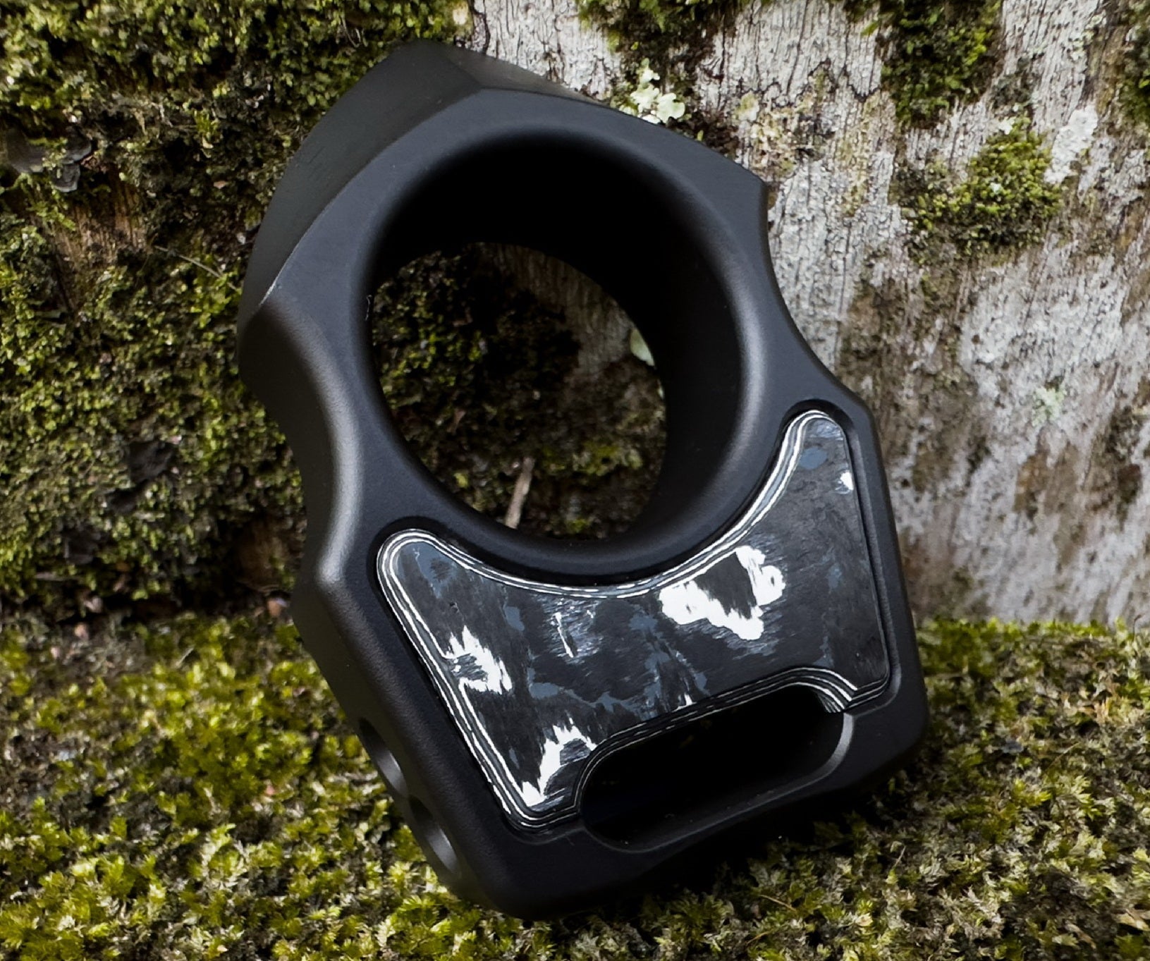 Carbon Fiber White Storm Inlay for Swampy Custom Keychains