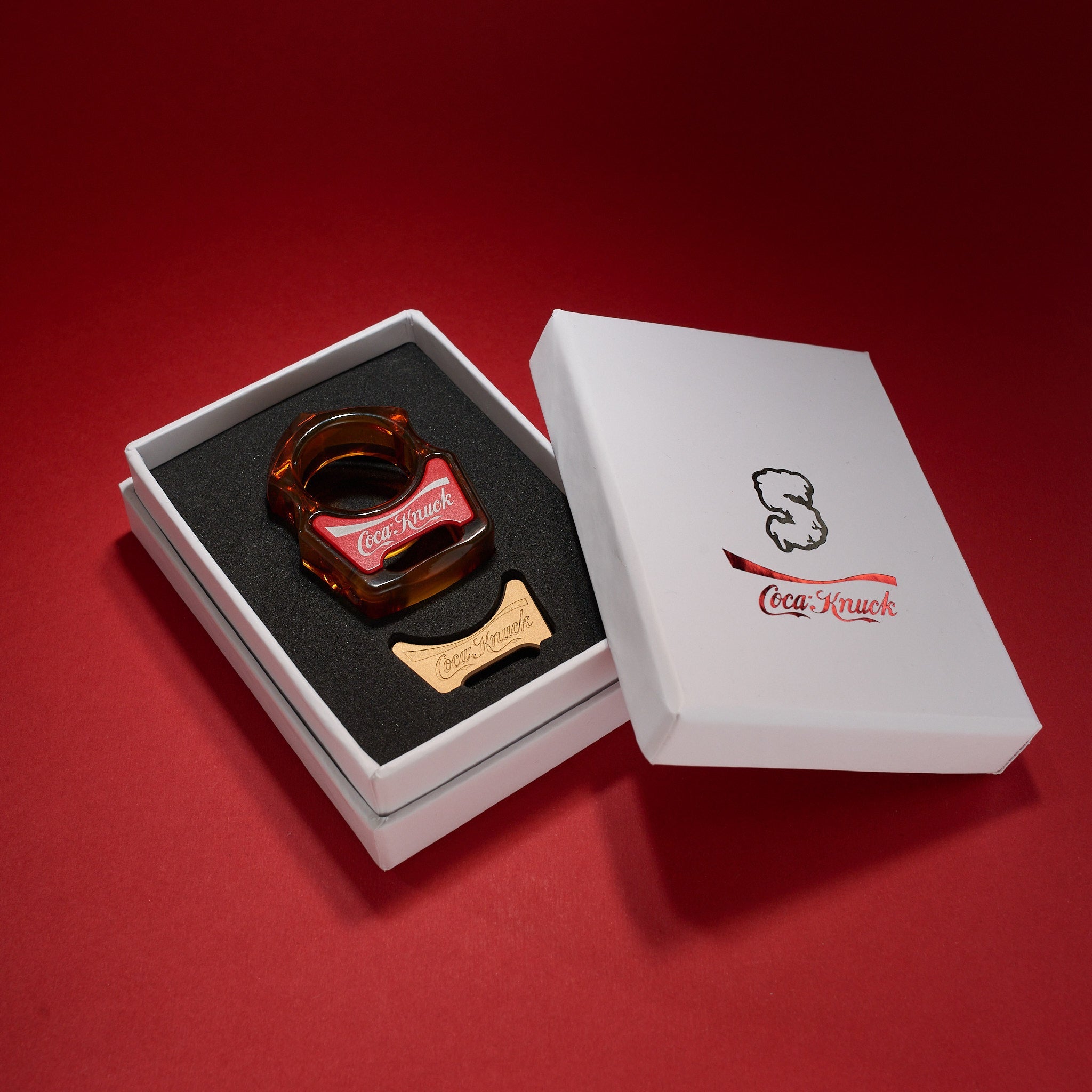 Coca-Knuck EDC Keychain Swampy Shark Ultem