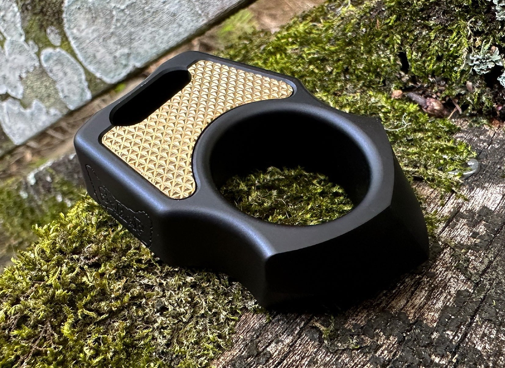 Semi-Custom Aluminum Bottle Opener Keychain Swampy Shark Black