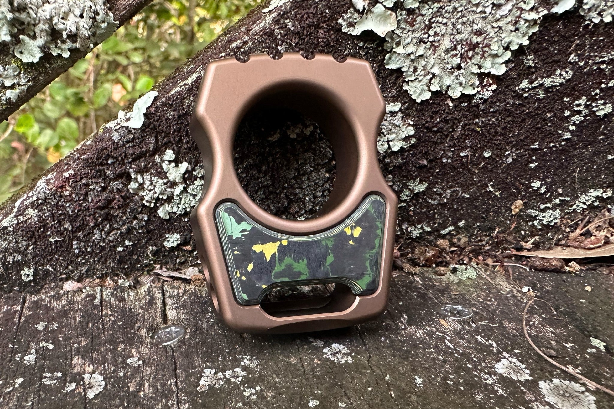 Semi-Custom Aluminum Bottle Opener Keychain Swampy Whale Bronze Anodized