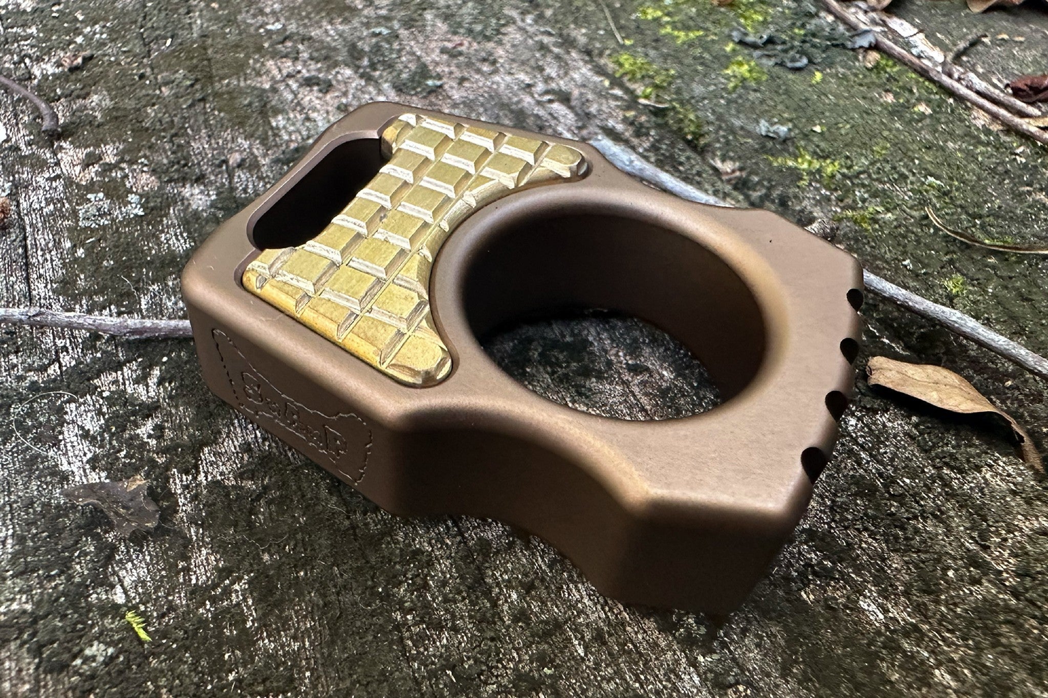 Semi-Custom Aluminum Bottle Opener Keychain Swampy Whale Bronze Anodized