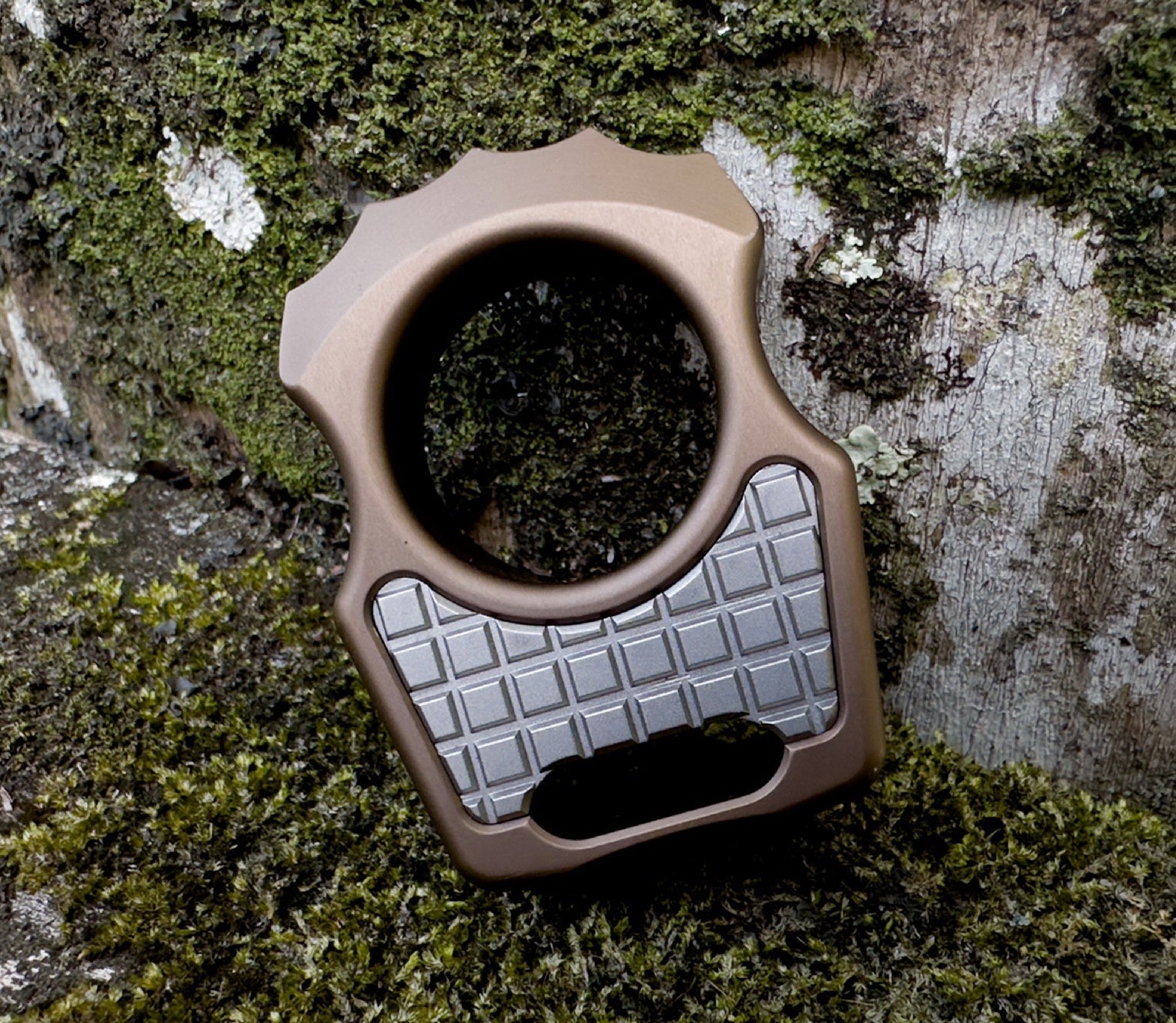 Semi-Custom Aluminum Keychain Swampy Alligator Bronze Anodized