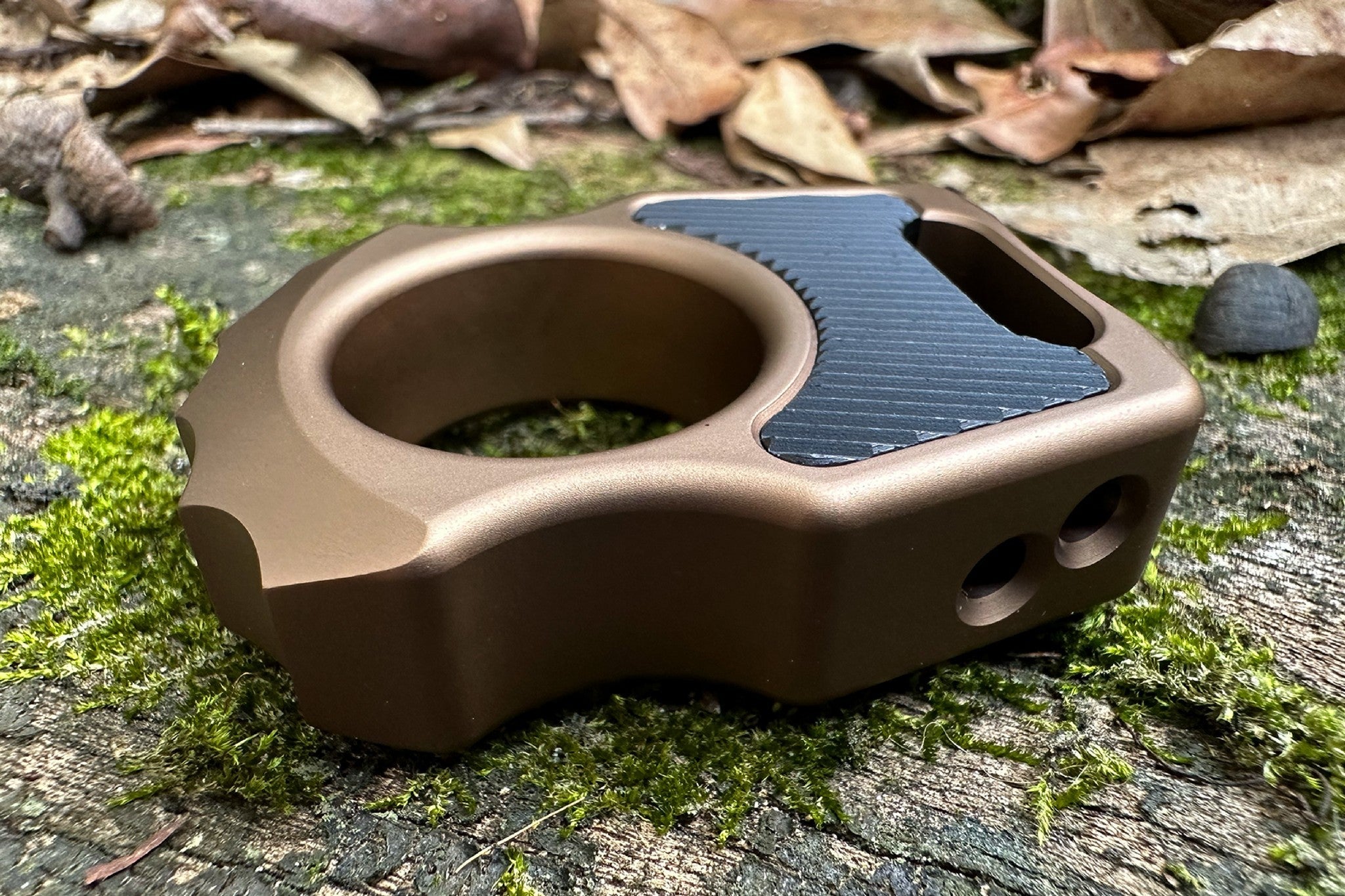 Semi-Custom Aluminum Keychain Swampy Alligator Bronze Anodized