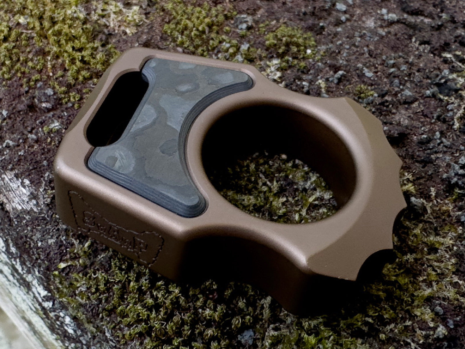 Semi-Custom Aluminum Keychain Swampy Alligator Bronze Anodized