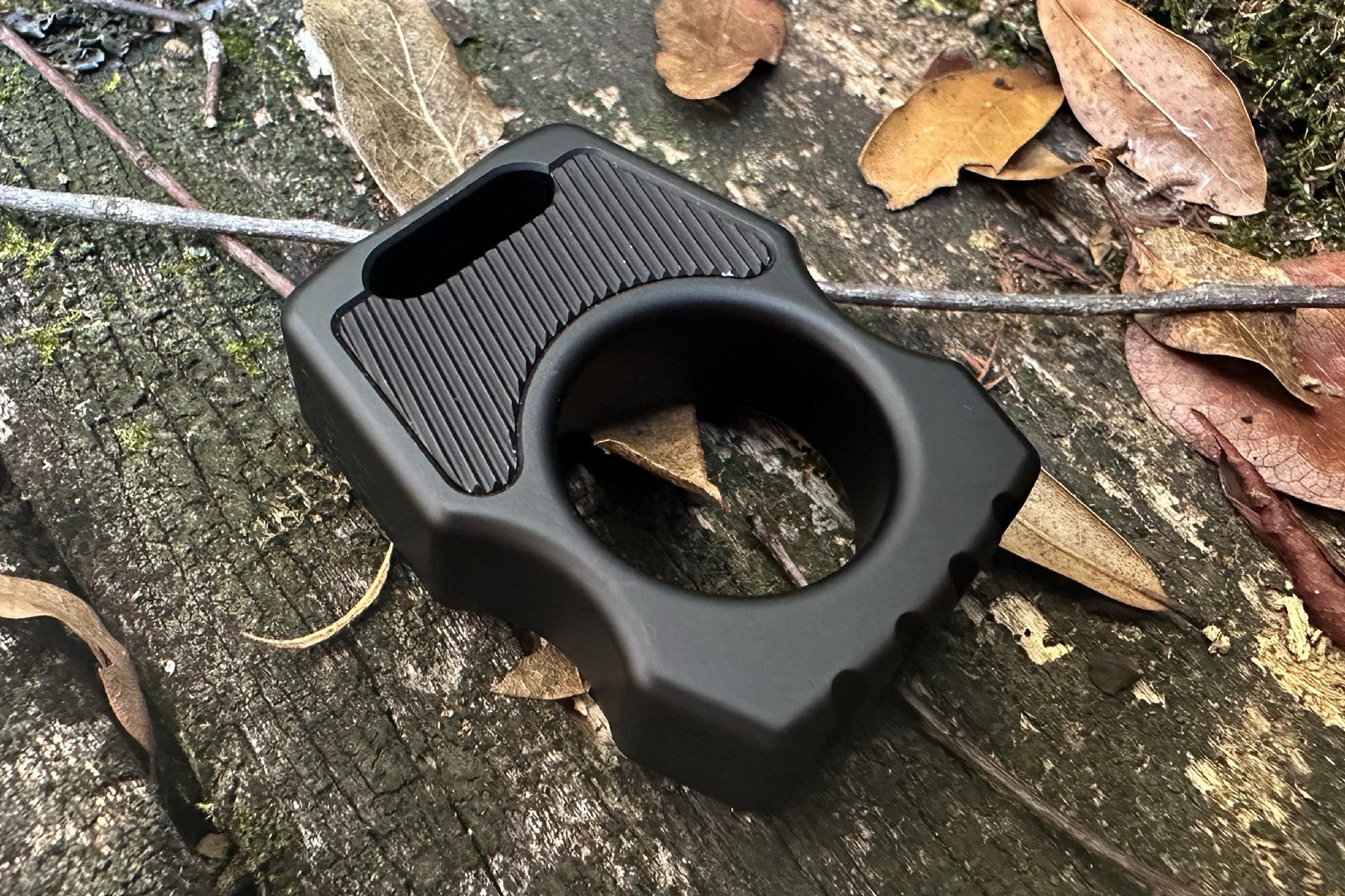 Semi-Custom Aluminum EDC Keychain Swampy Whale Black