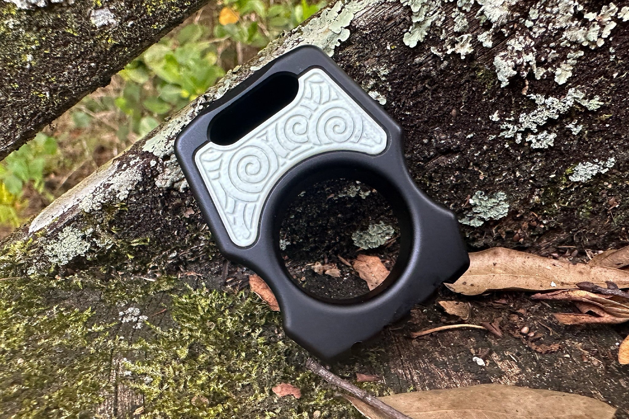 Semi-Custom Aluminum EDC Keychain Swampy Whale Black