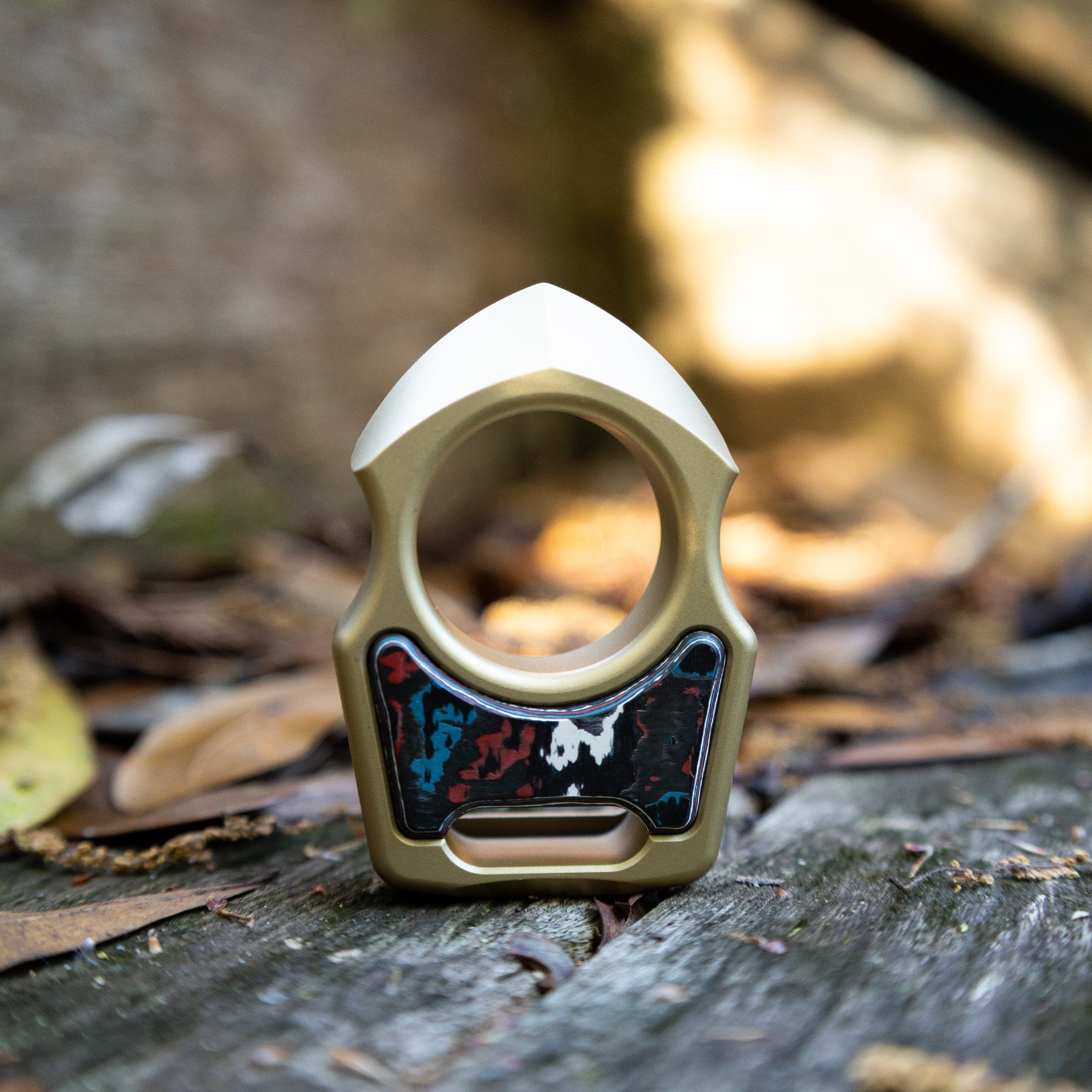 Semi-Custom Brass Bottle Opener Keychain Swampy Shark