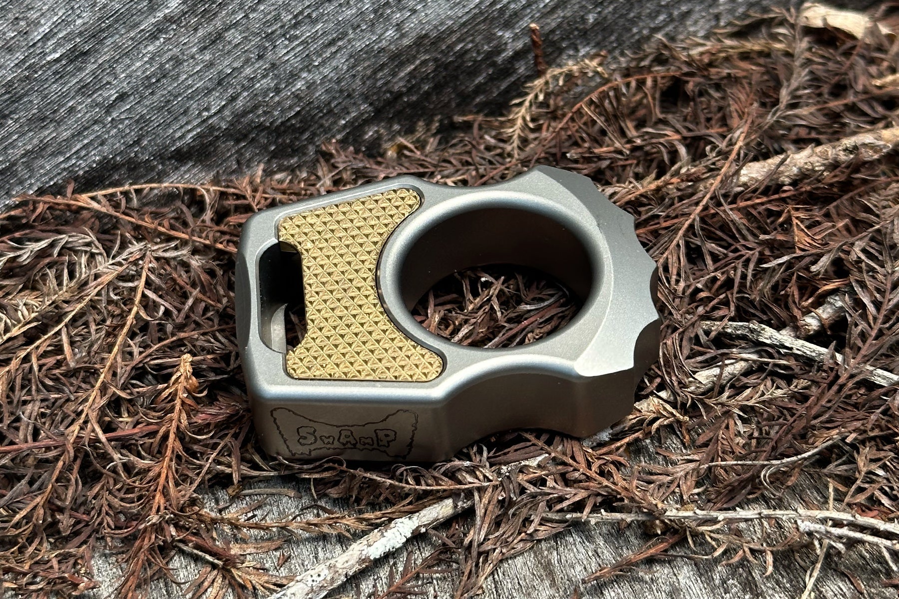 Semi-Custom Titanium EDC Keychain Swampy Alligator