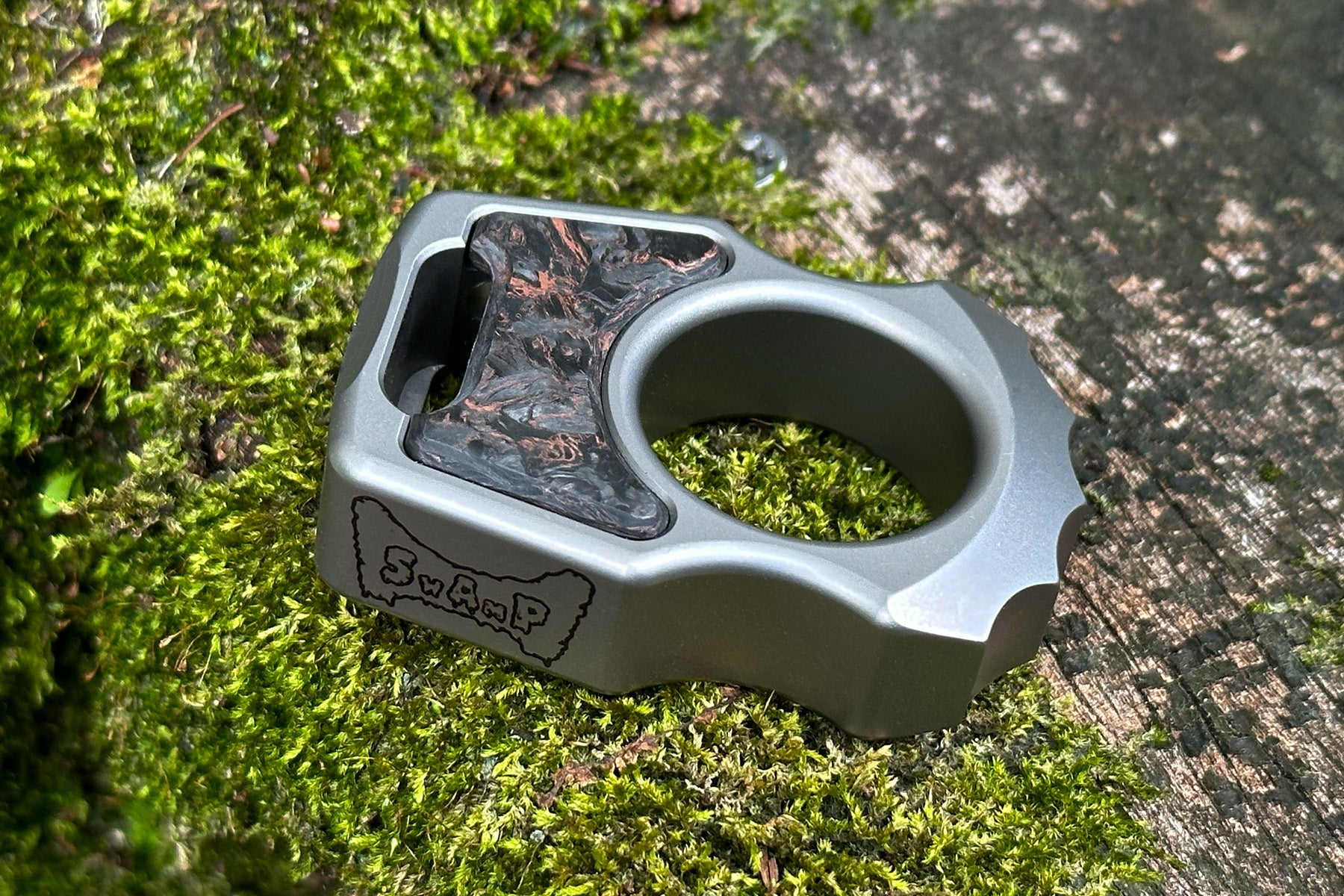 Semi-Custom Titanium EDC Keychain Swampy Alligator