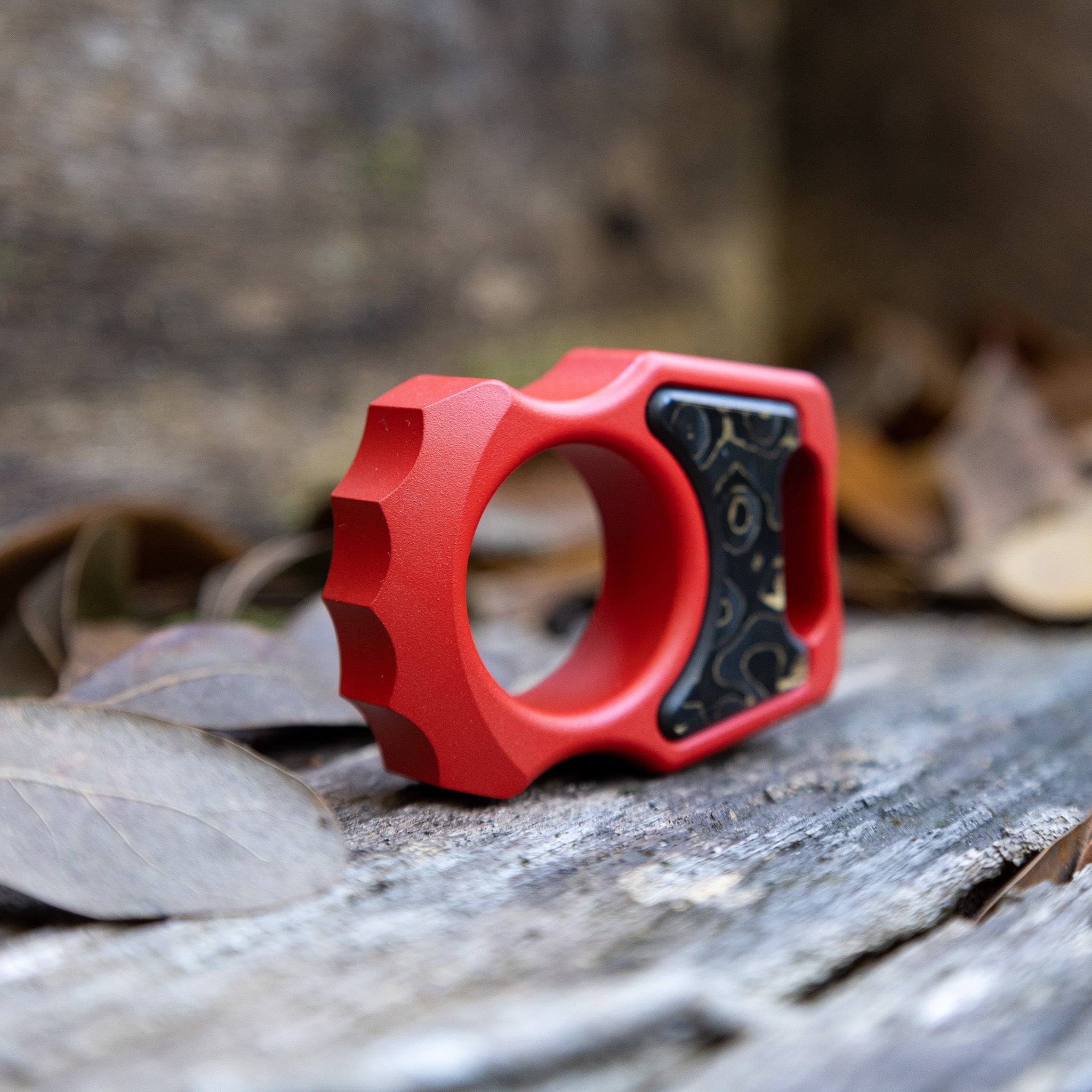 Semi-Custom Titanium Bottle Opener Keychain Swampy Alligator Red Cerakote