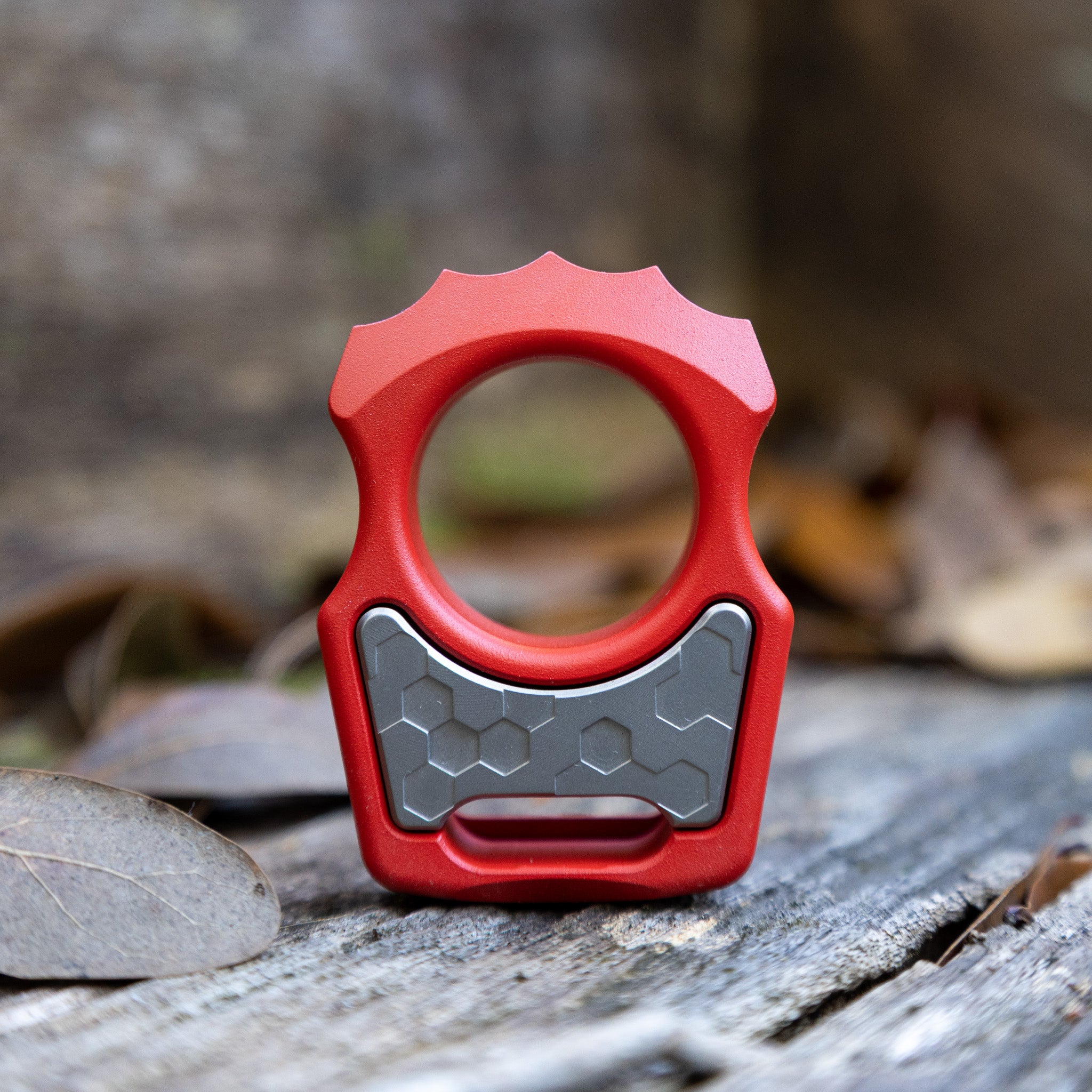 Semi-Custom Titanium Bottle Opener Keychain Swampy Alligator Red Cerakote