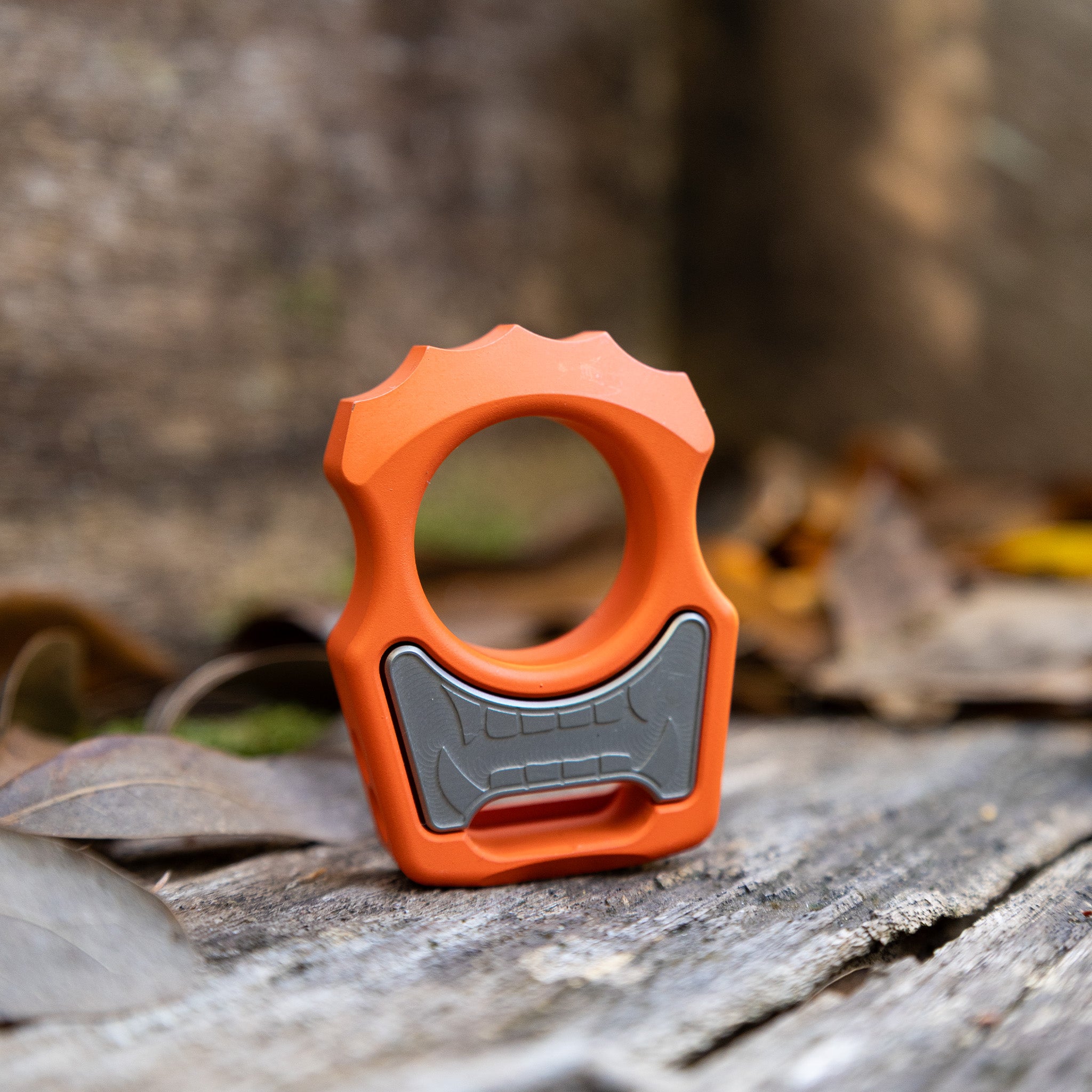 Semi-Custom Titanium EDC Keychain Swampy Alligator Hunter Orange Cerakote