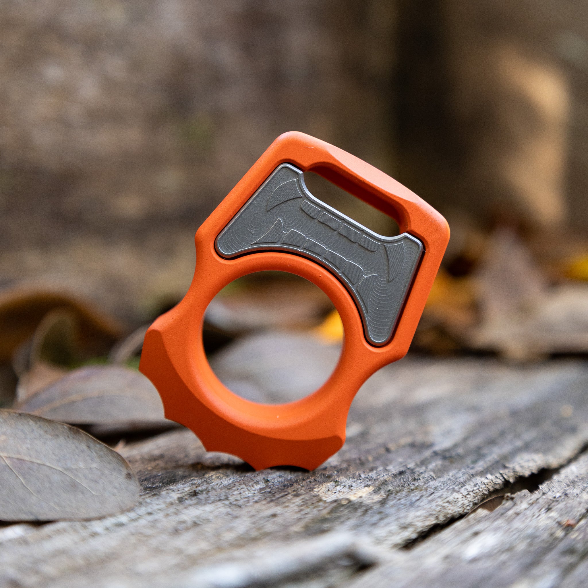 Semi-Custom Titanium EDC Keychain Swampy Alligator Hunter Orange Cerakote