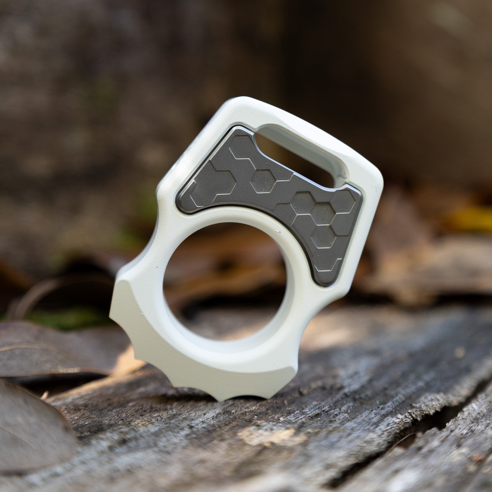 Semi-Custom Titanium Keychain Swampy Alligator Snow White Cerakote