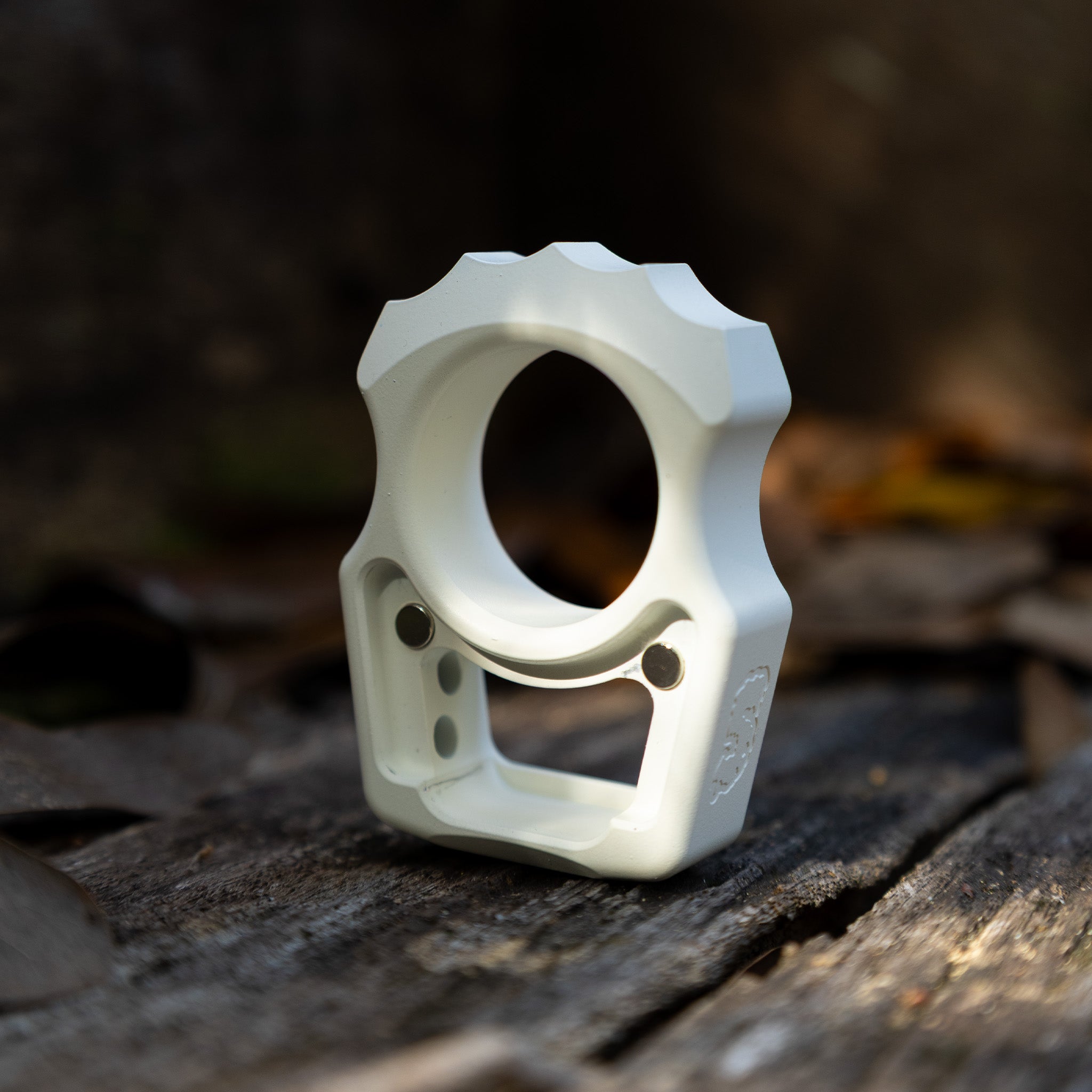 Semi-Custom Titanium Keychain Swampy Alligator Snow White Cerakote