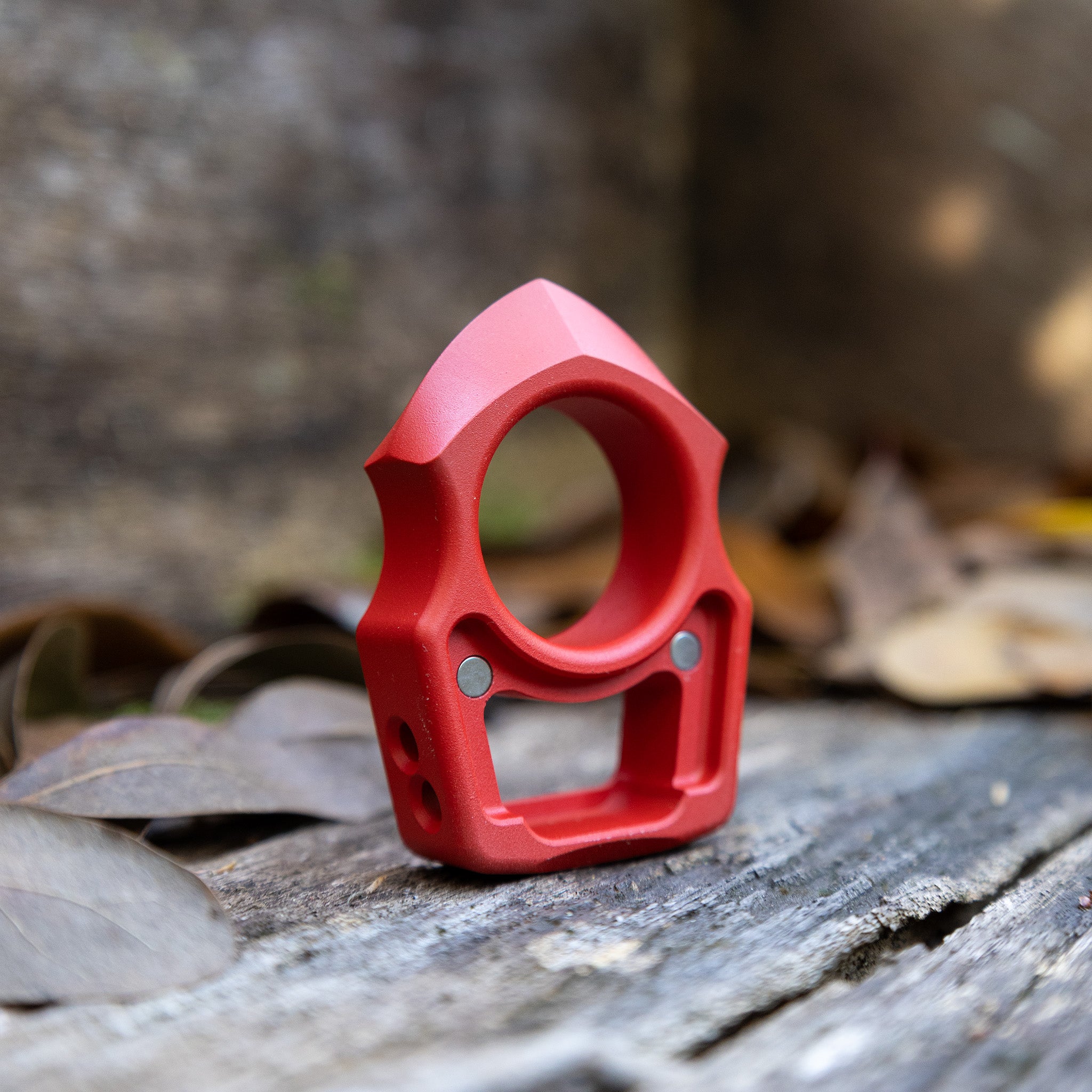 Semi-Custom Titanium Keychain Swampy Shark Red Cerakote