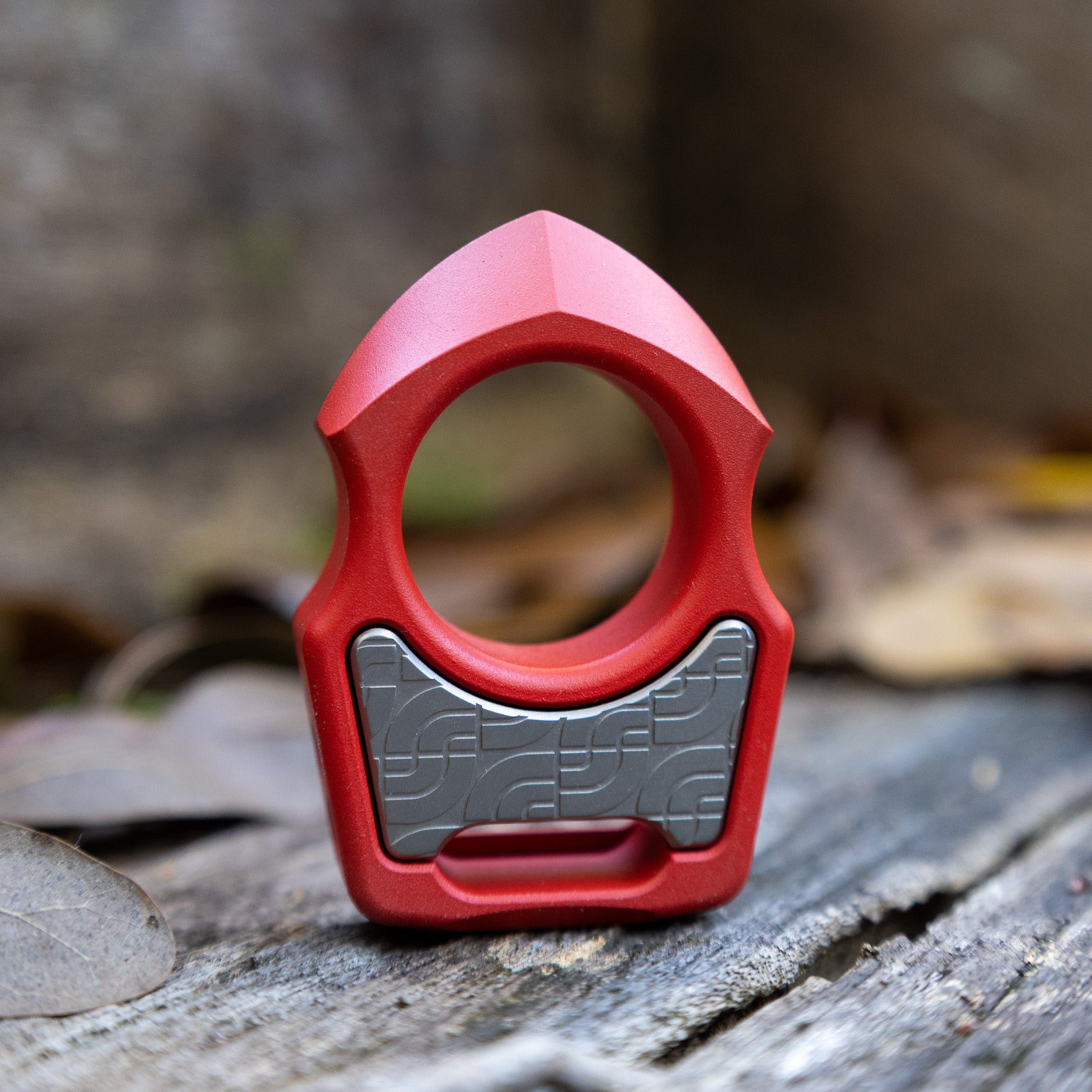 Semi-Custom Titanium Keychain Swampy Shark Red Cerakote