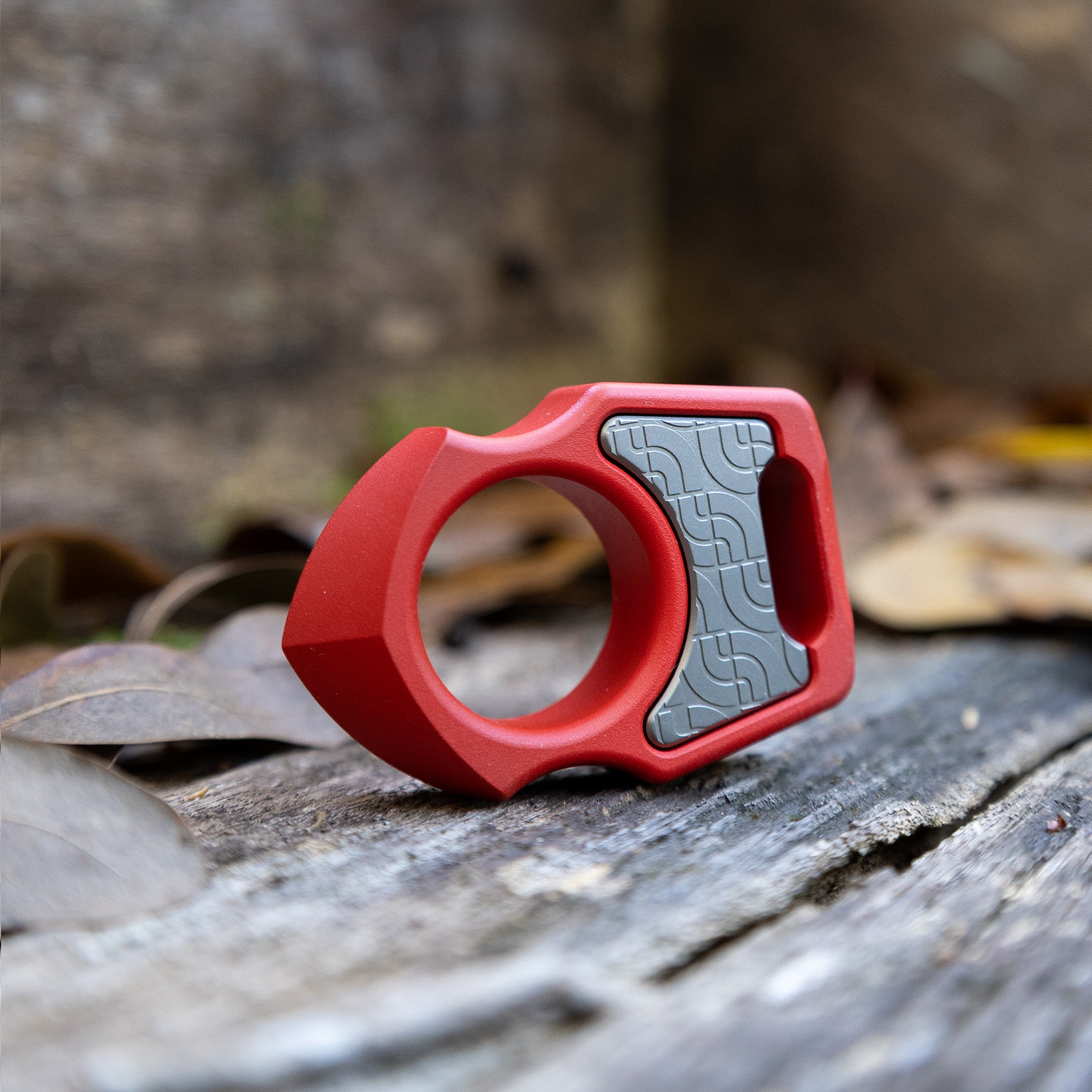 Semi-Custom Titanium Keychain Swampy Shark Red Cerakote