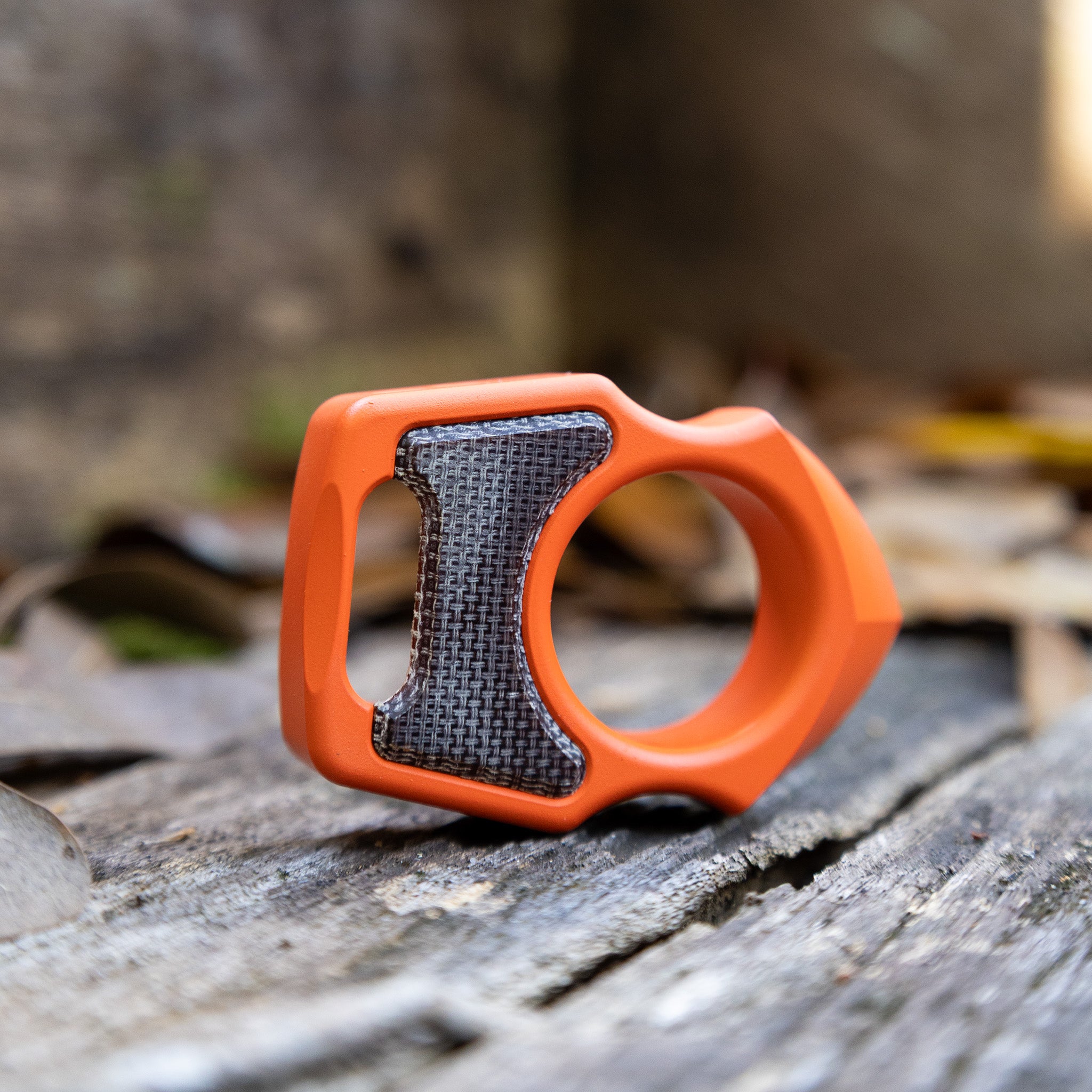 Semi-Custom Titanium Keychain Swampy Shark Hunter Orange Cerakote