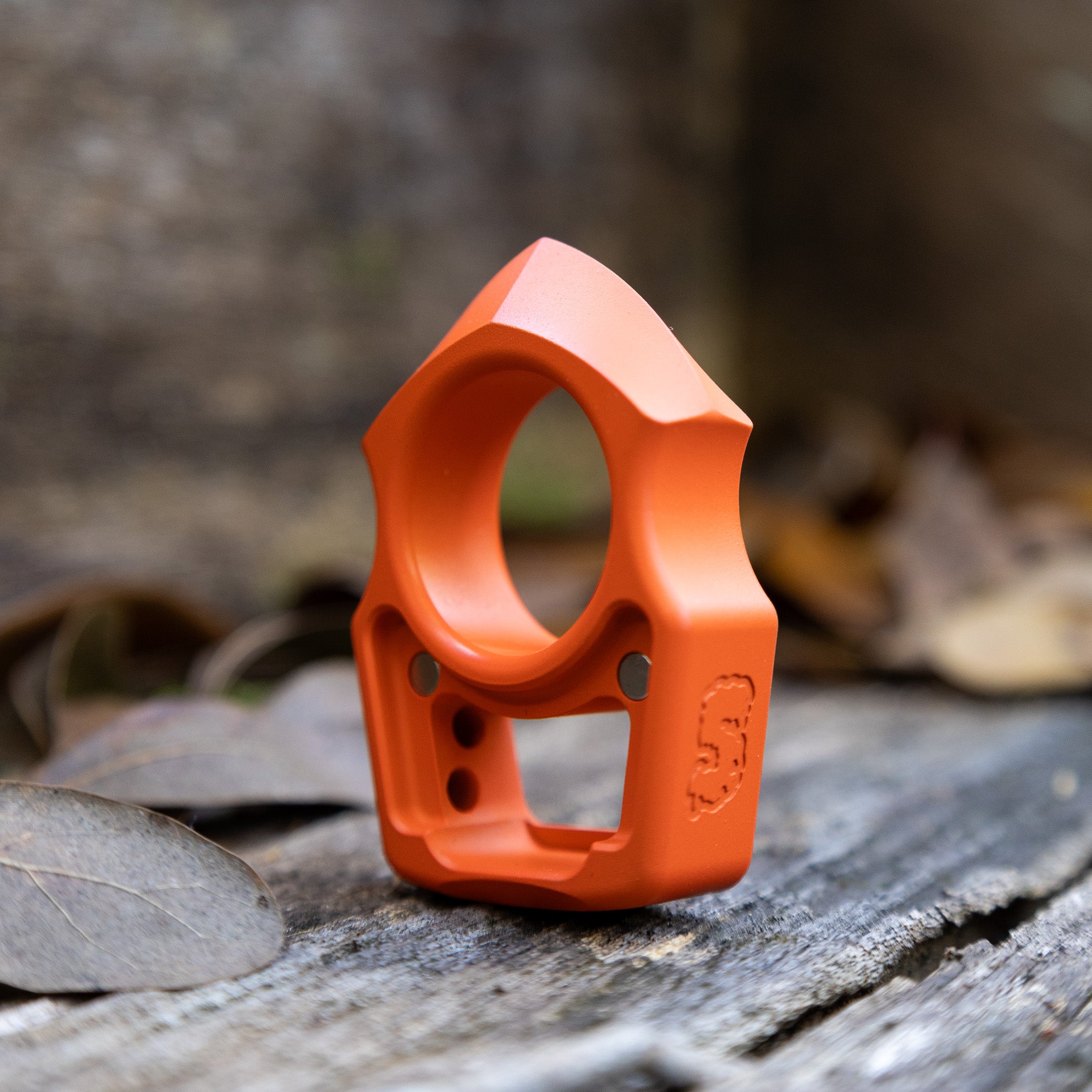 Semi-Custom Titanium Keychain Swampy Shark Hunter Orange Cerakote