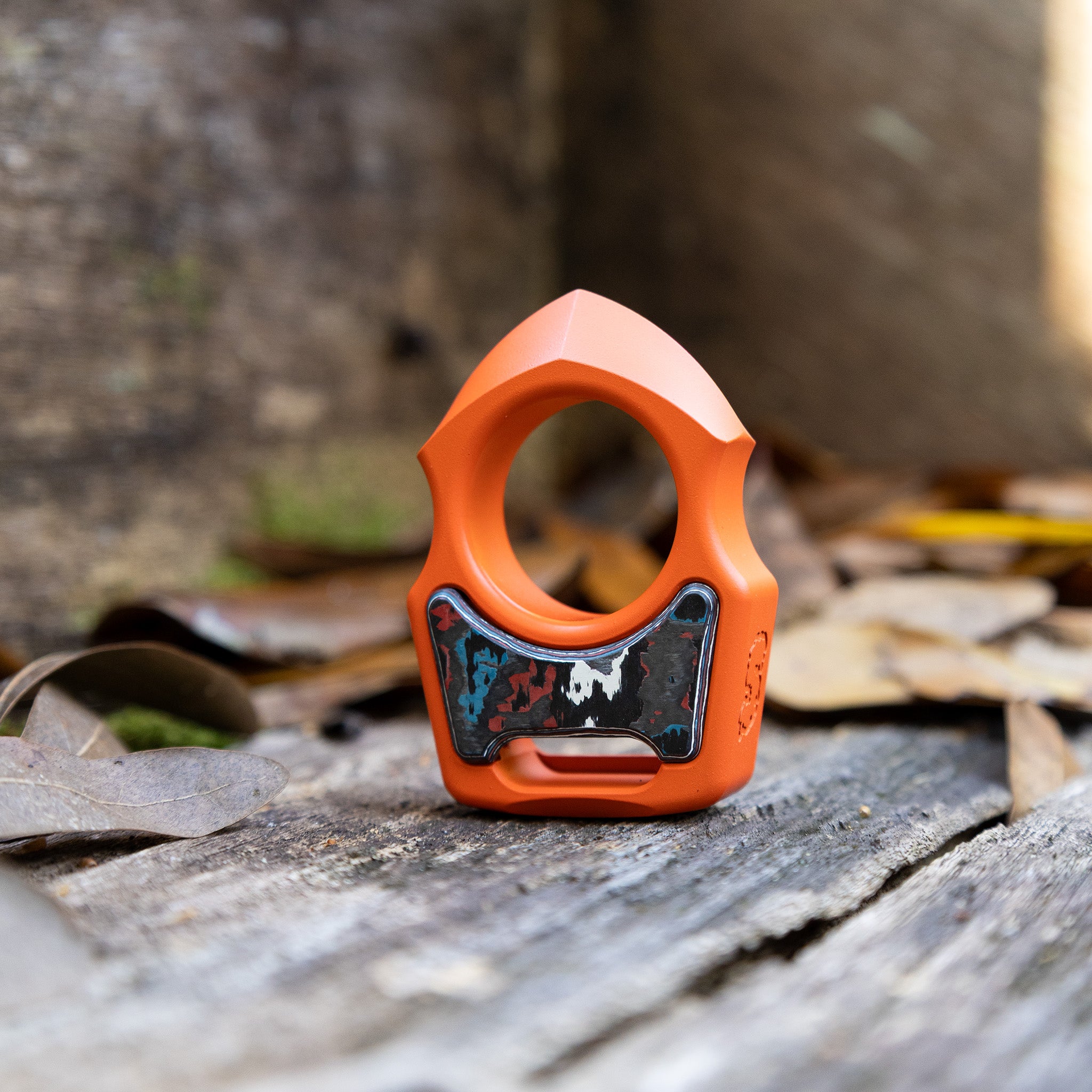 Semi-Custom Titanium Keychain Swampy Shark Hunter Orange Cerakote