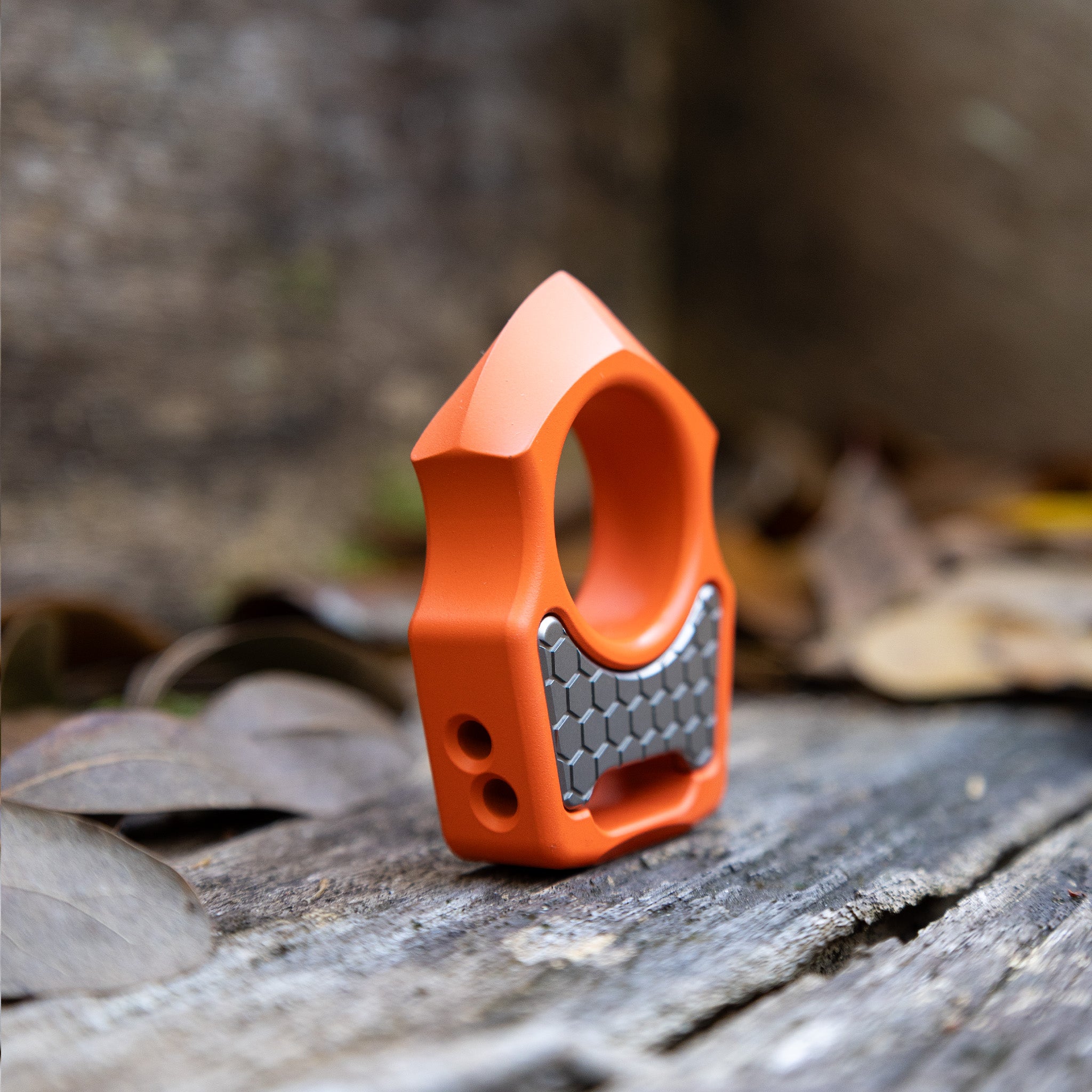 Semi-Custom Titanium Keychain Swampy Shark Hunter Orange Cerakote