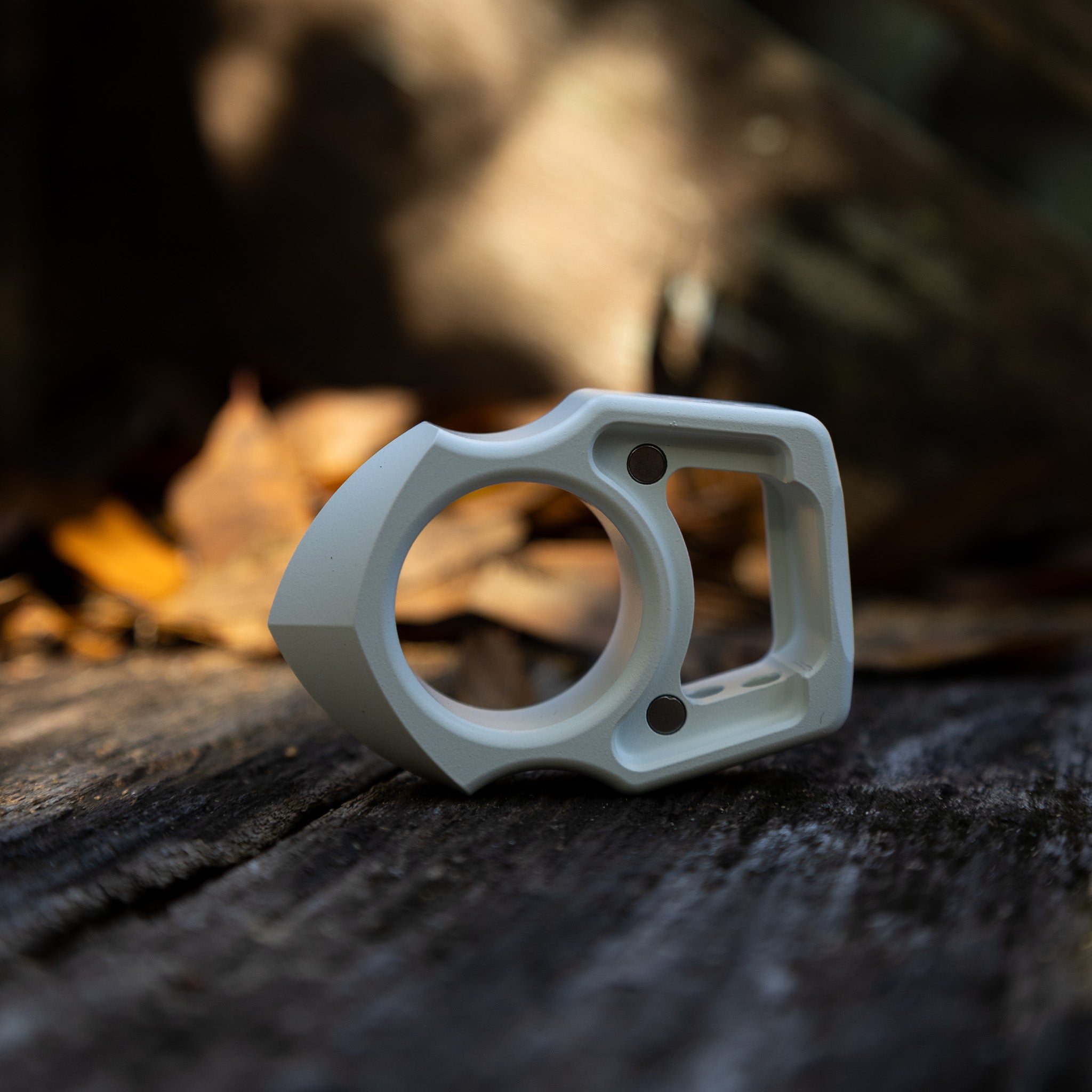Semi-Custom Titanium EDC Keychain Swampy Shark Snow White Cerakote