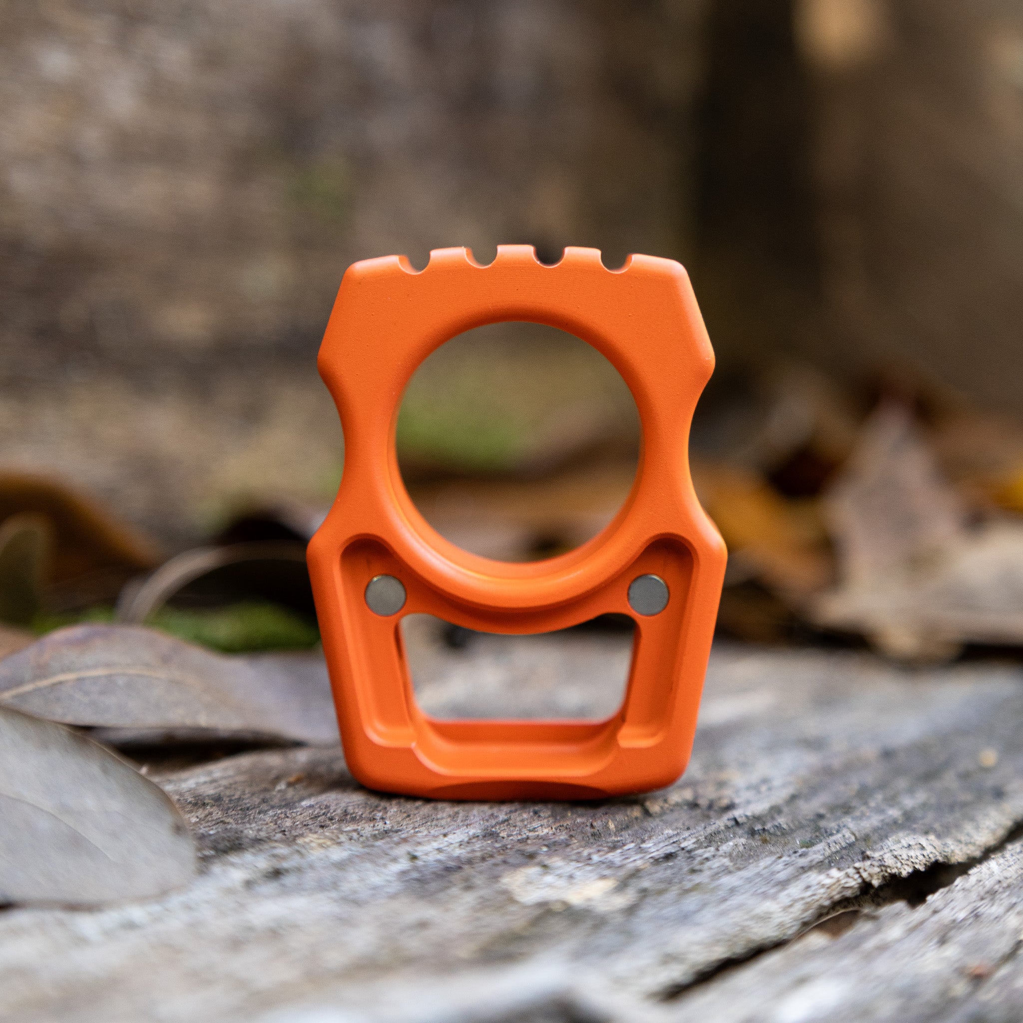 Semi-Custom Titanium Keychain Swampy Whale Hunter Orange | SWAMP EDC
