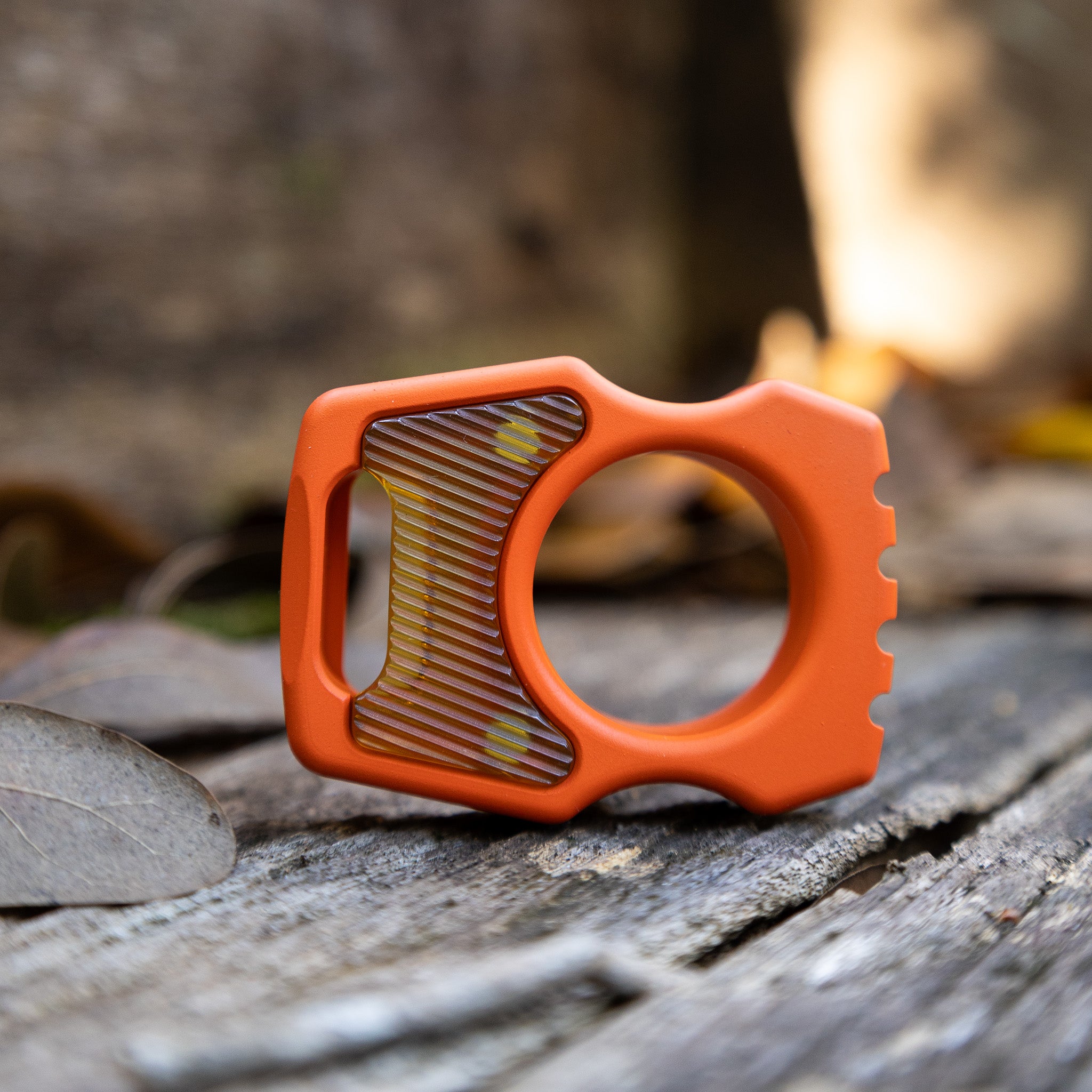 Semi-Custom Titanium Keychain Swampy Whale Hunter Orange | SWAMP EDC