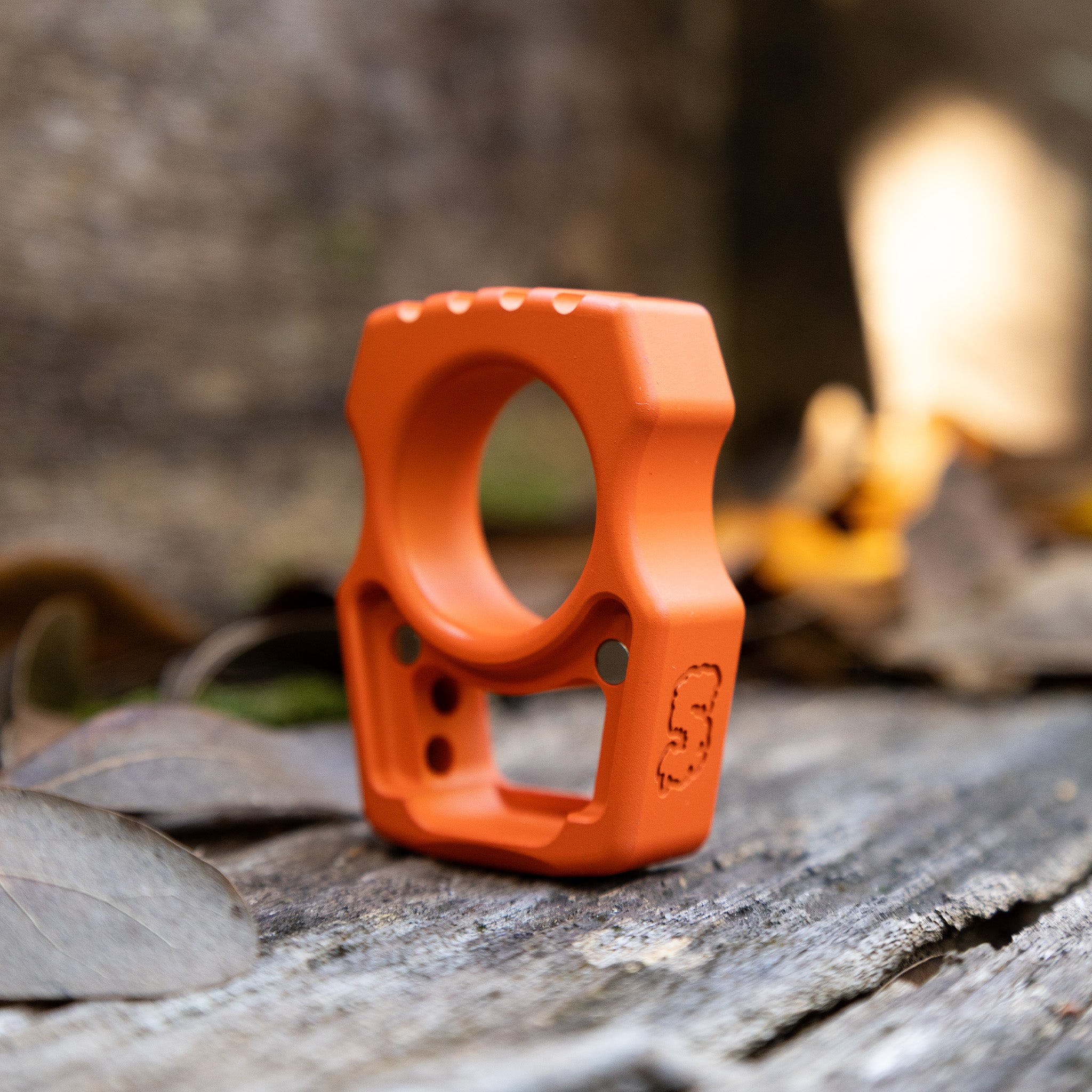 Semi-Custom Titanium Bottle Opener Keychain Swampy Whale Hunter Orange Cerakote