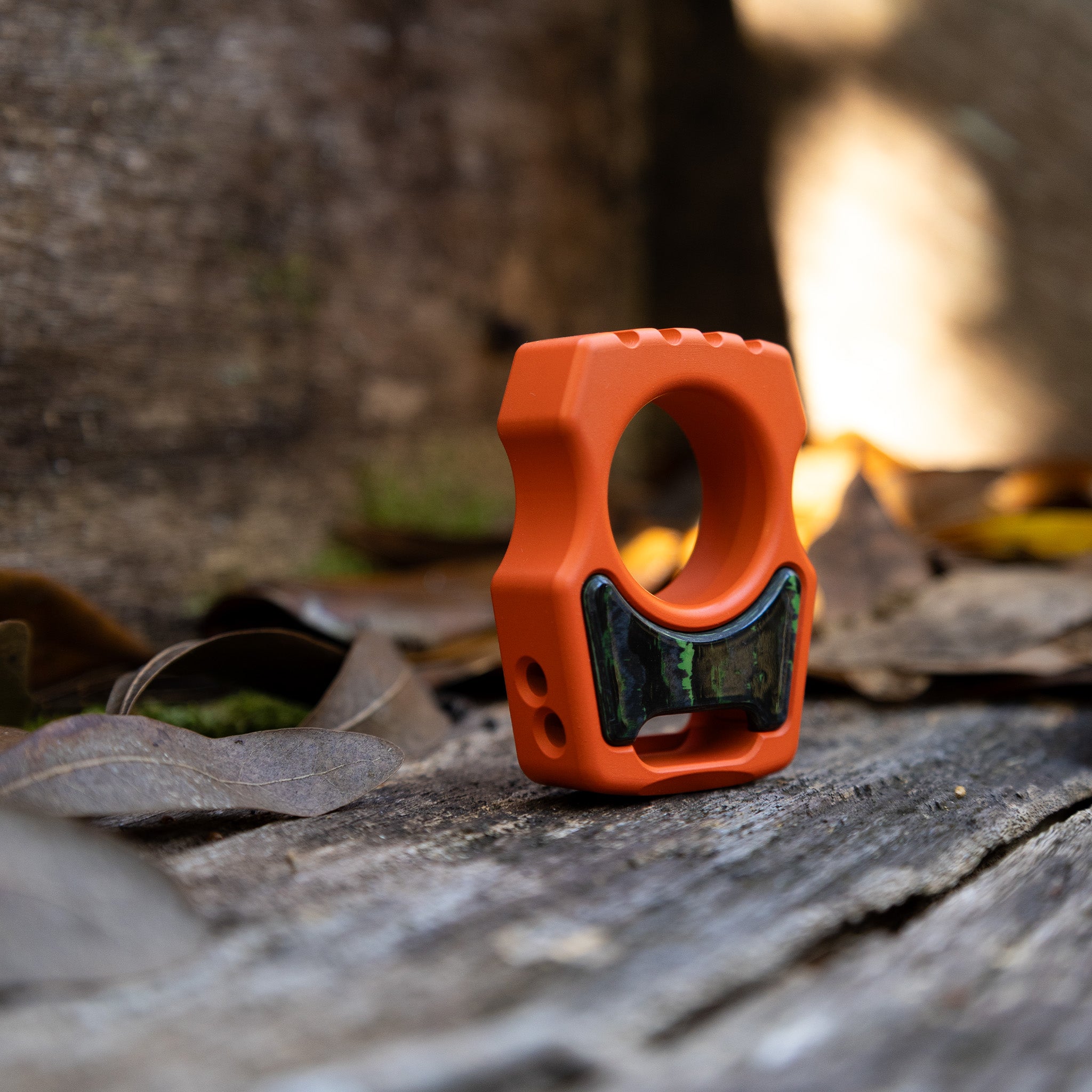 Semi-Custom Titanium Bottle Opener Keychain Swampy Whale Hunter Orange Cerakote