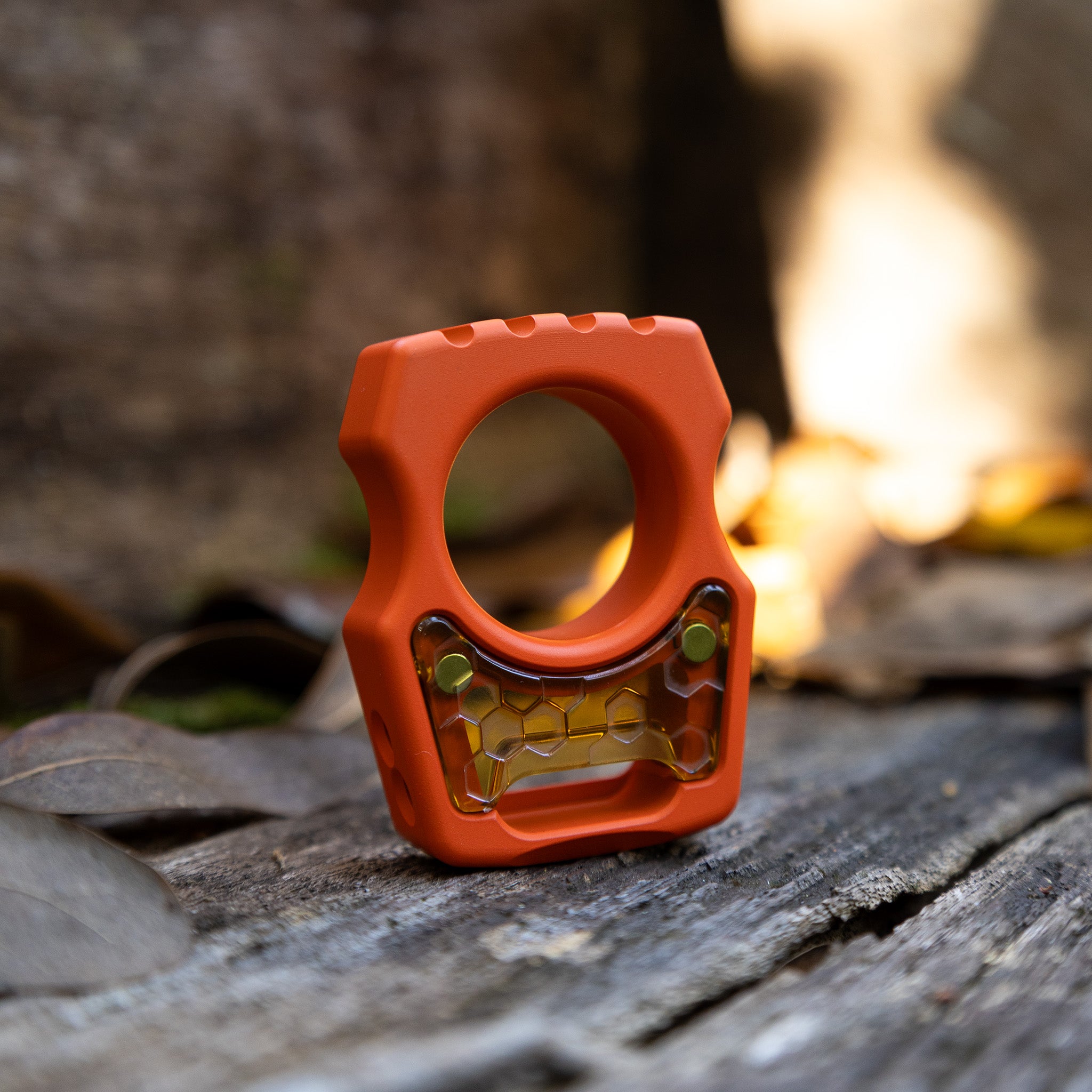 Semi-Custom Titanium Bottle Opener Keychain Swampy Whale Hunter Orange Cerakote